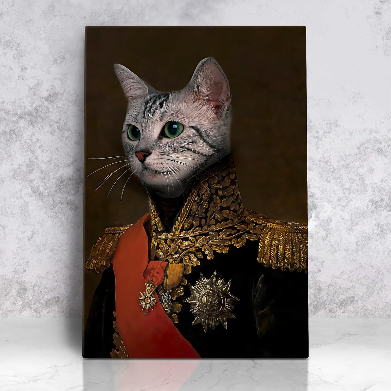 Royal pets portrait, Custom pet Canvas