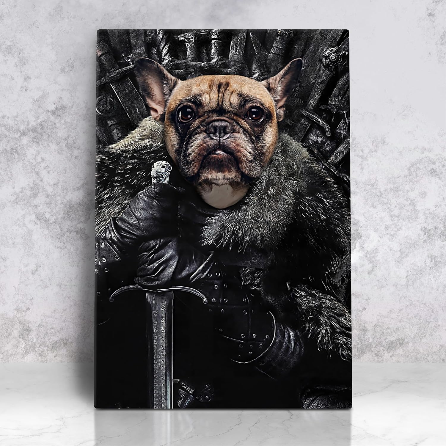 Royal pets portrait, Custom pet Canvas