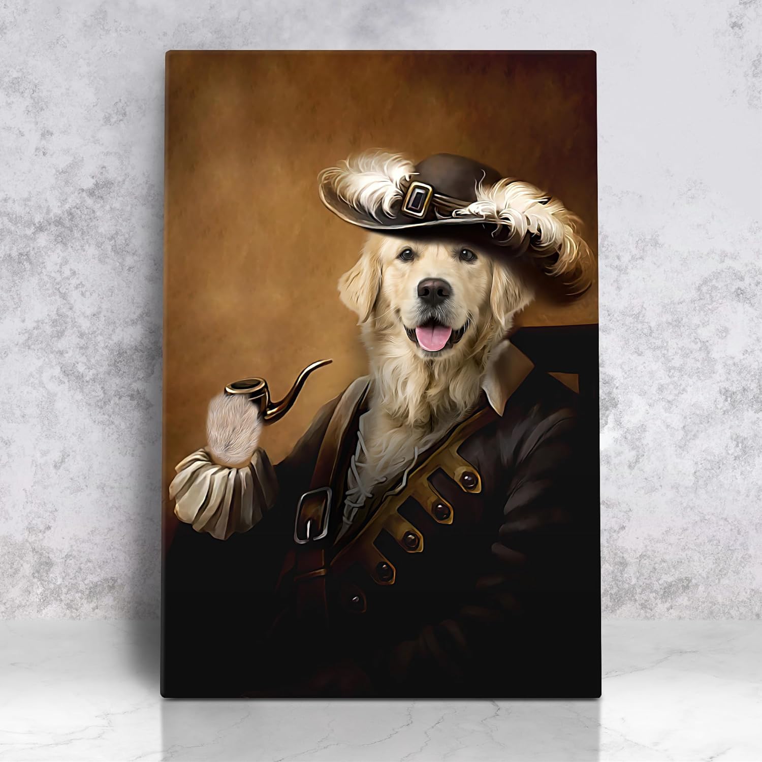 Royal pets portrait, Custom pet Canvas