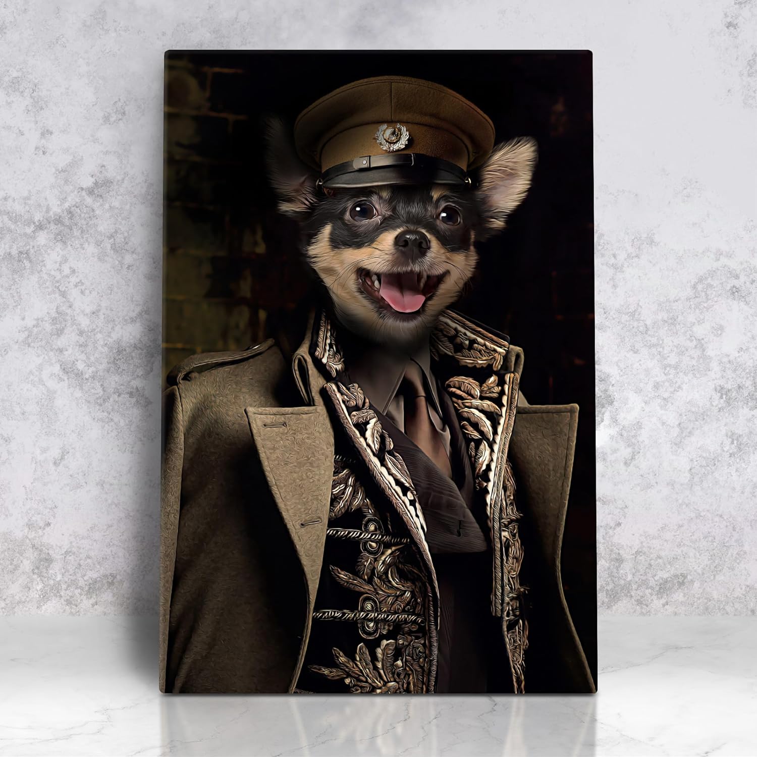 Royal pets portrait, Custom pet Canvas