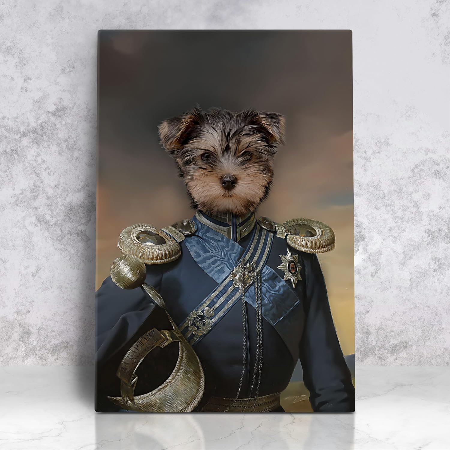 Royal pets portrait, Custom pet Canvas