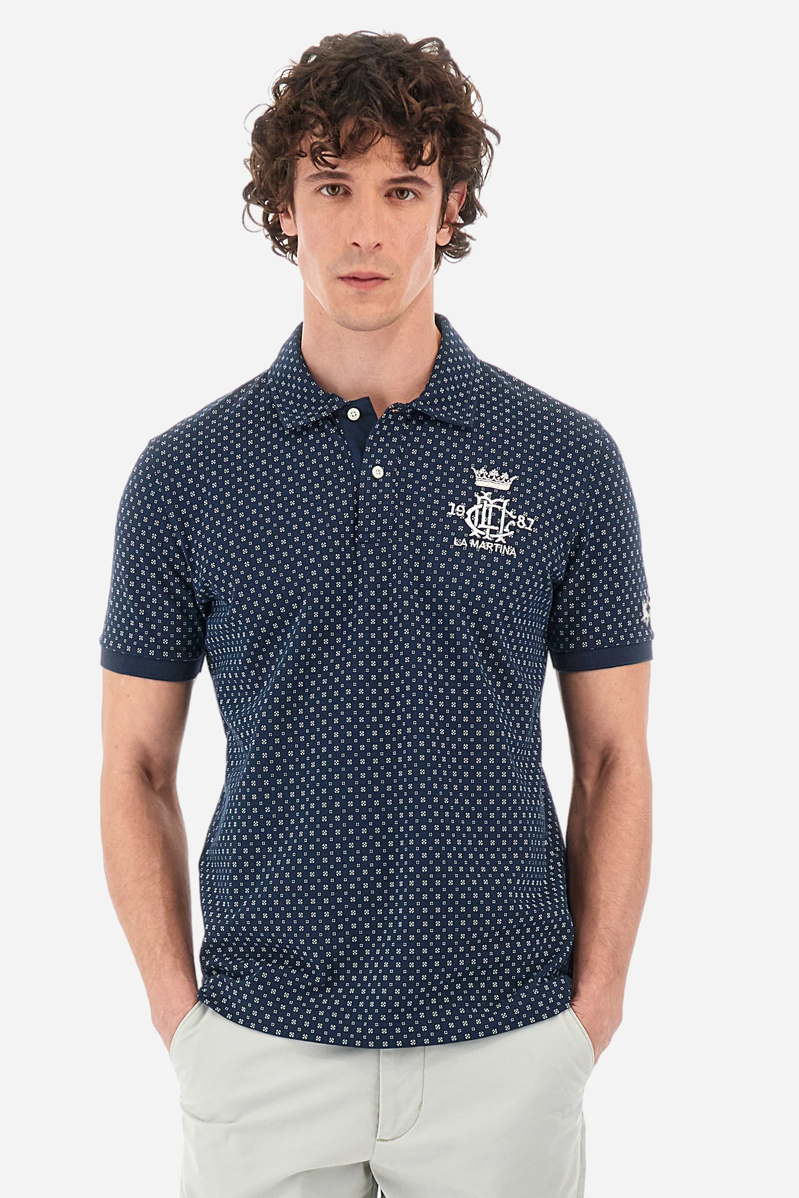 Polo regular fit in cotone elasticizzato - Yudell