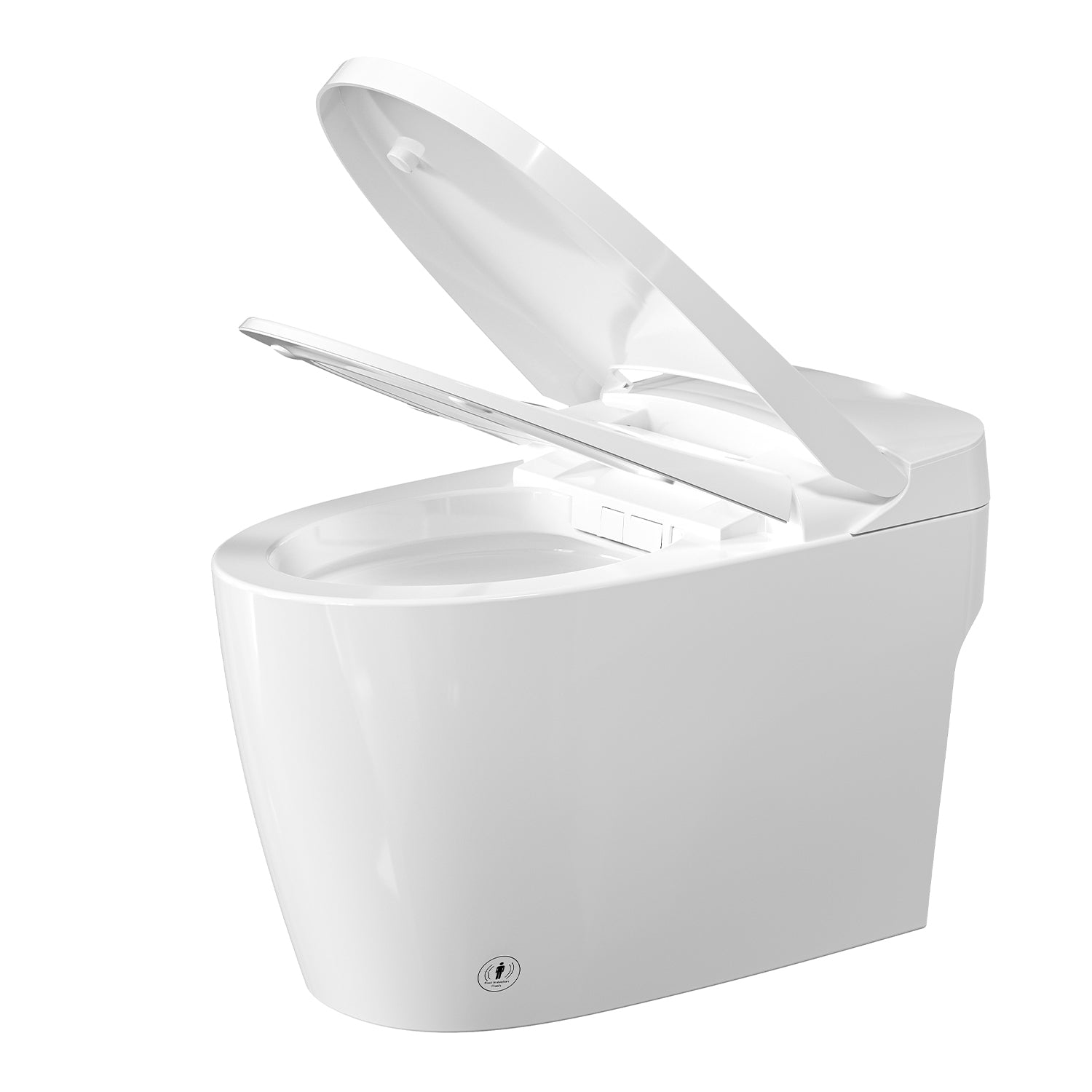 Modern Smart Toilet One-Piece 1.28 GPF Floor Mounted Elongated Toilet