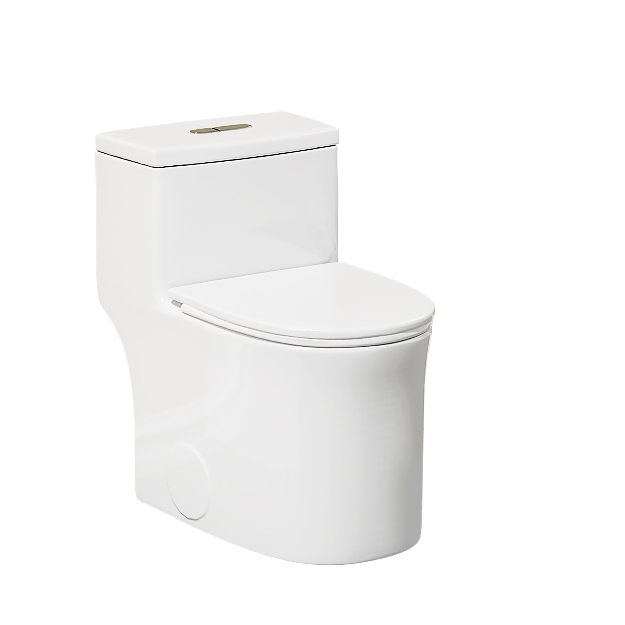 Modern Skirted Elongated Toilet, Dual Flush, 12" Rough-In