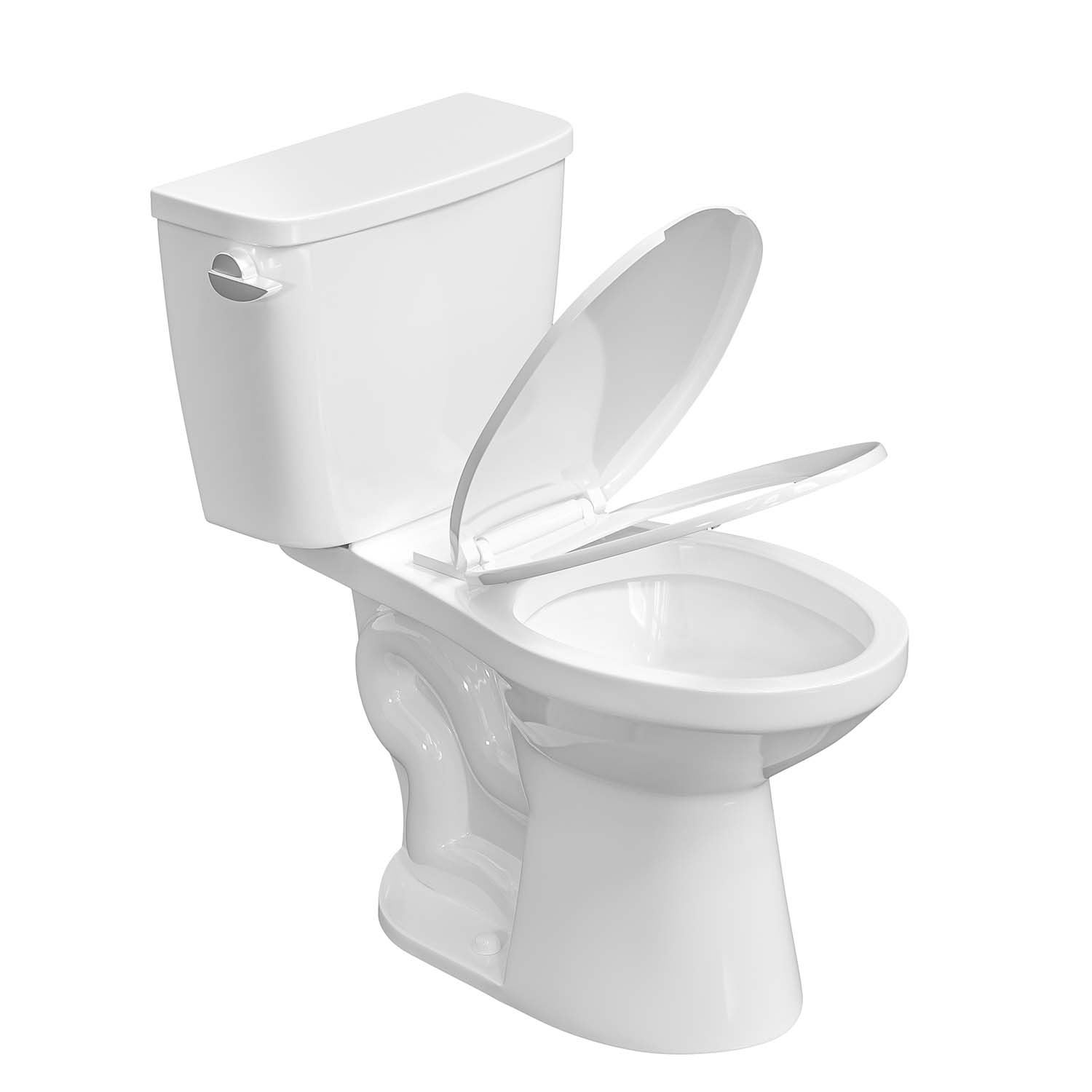 Tall Toilet Comfort Height Two Piece Oblong Bowl with Single Flush