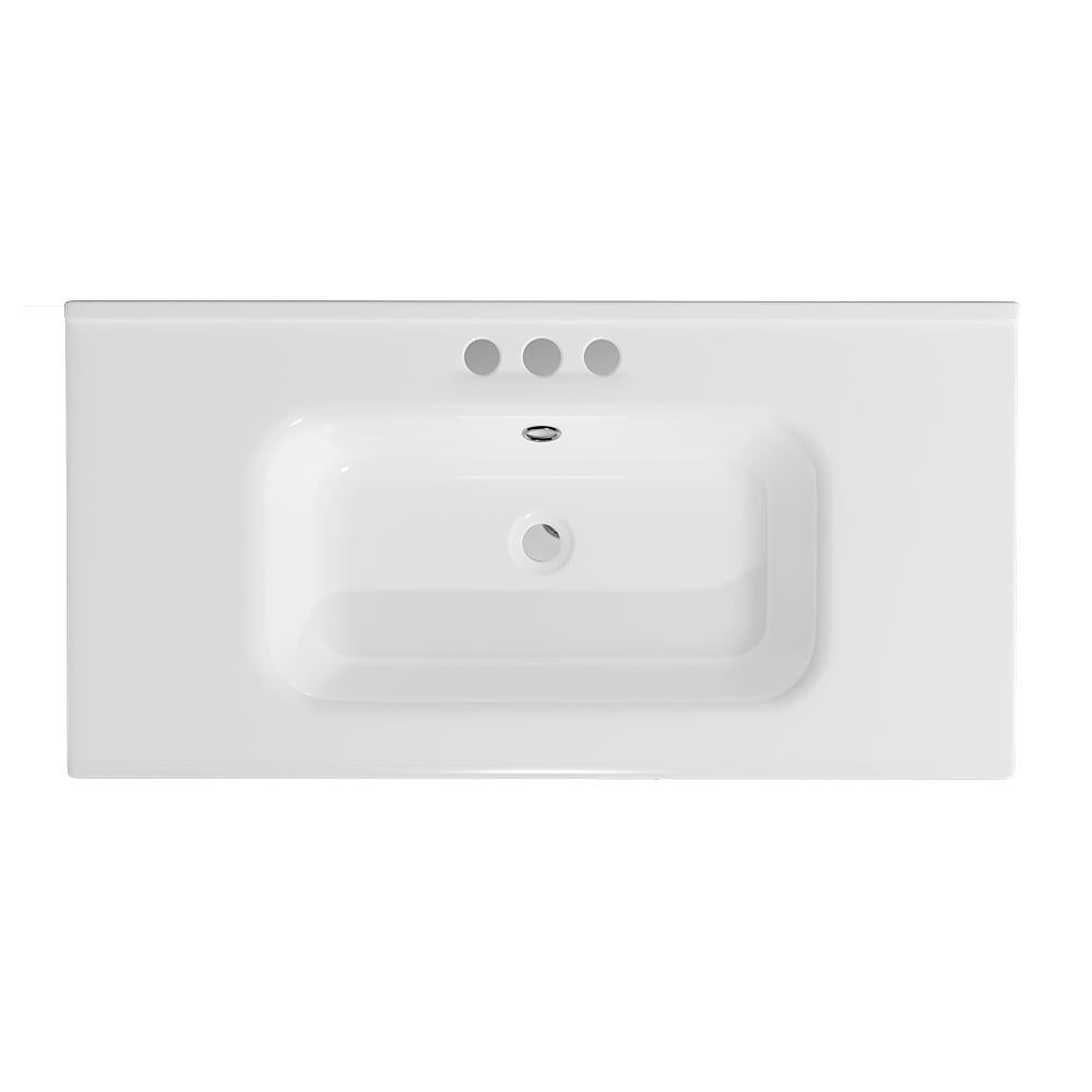 Vanity Top With Sink | Single Basin With 3 Faucet Holes And Overflow
