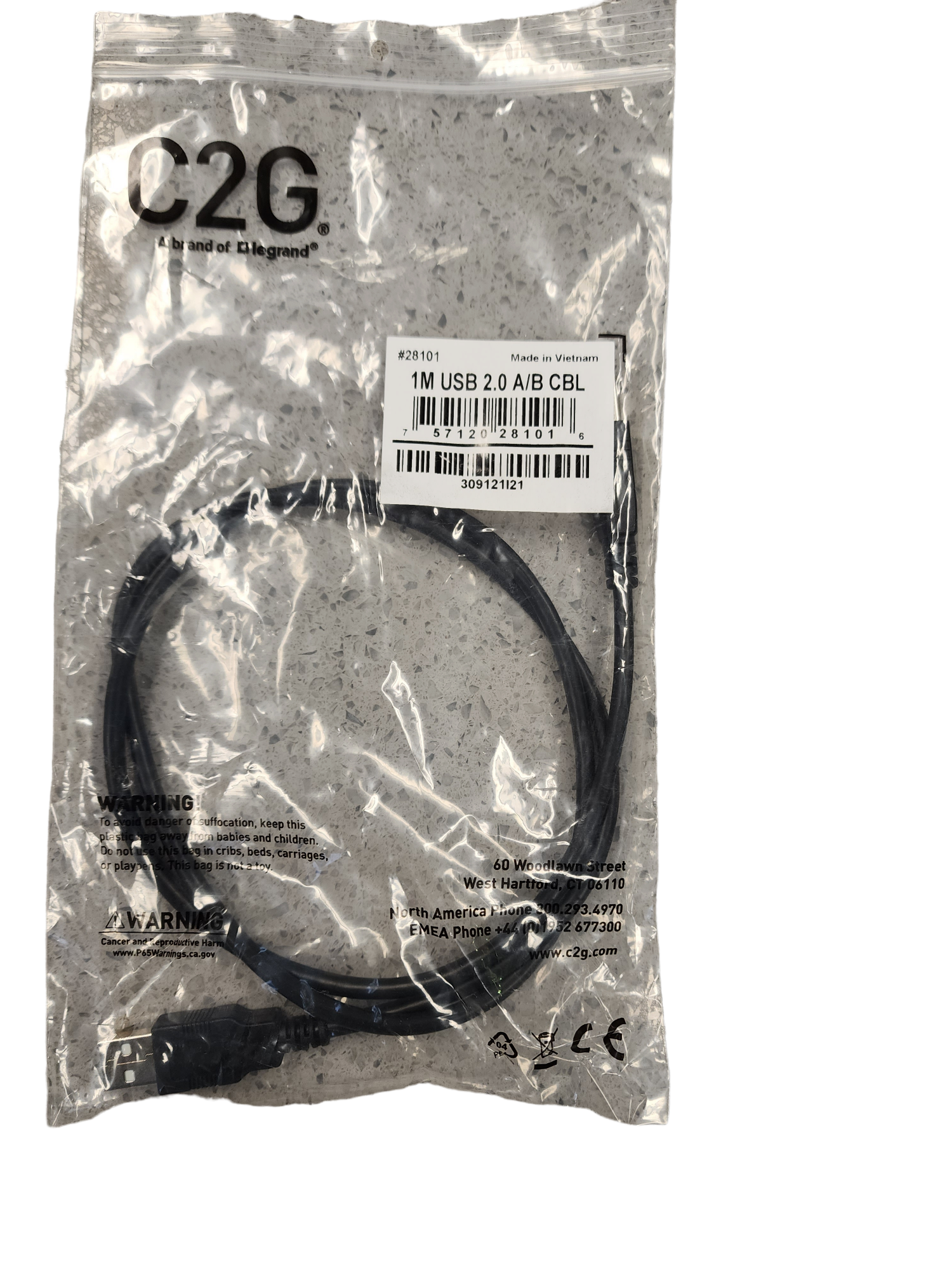 C2G 1M USB 2.0 A/B CBL