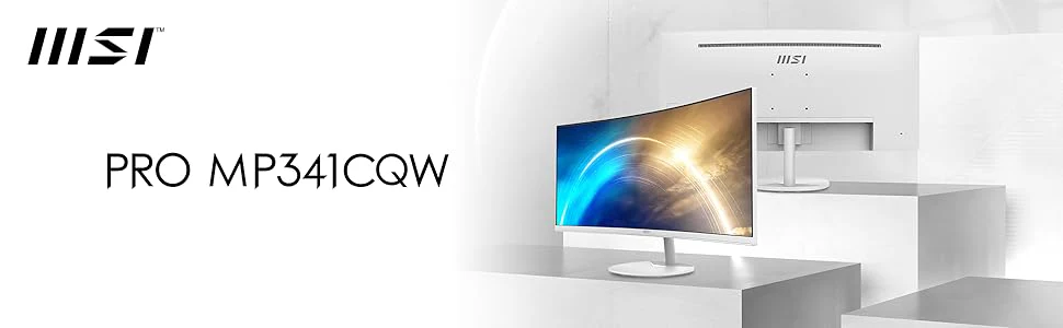 MSI Pro MP341CQW 34" UWQHD 3440 x 1440 (2K) 100 Hz 1ms (MPRT) / 4ms (GTG) Built-in Speakers Curved monitor