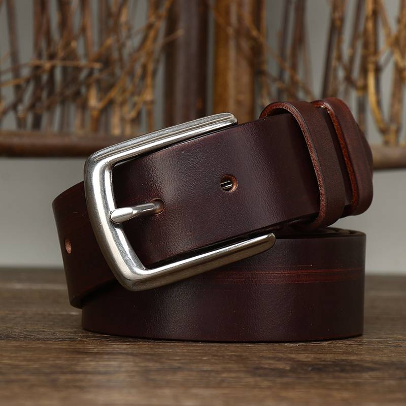 Bridle Wax Leather Mens Casual Jeans Belt