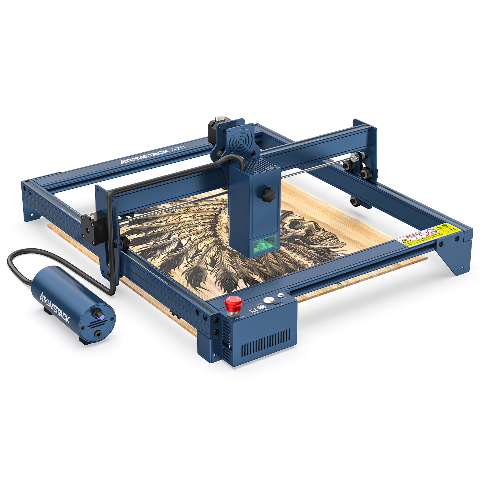 ATOMSTACK A20 130W Laser Engraver Eye Protection with F30 Air Assist Kit