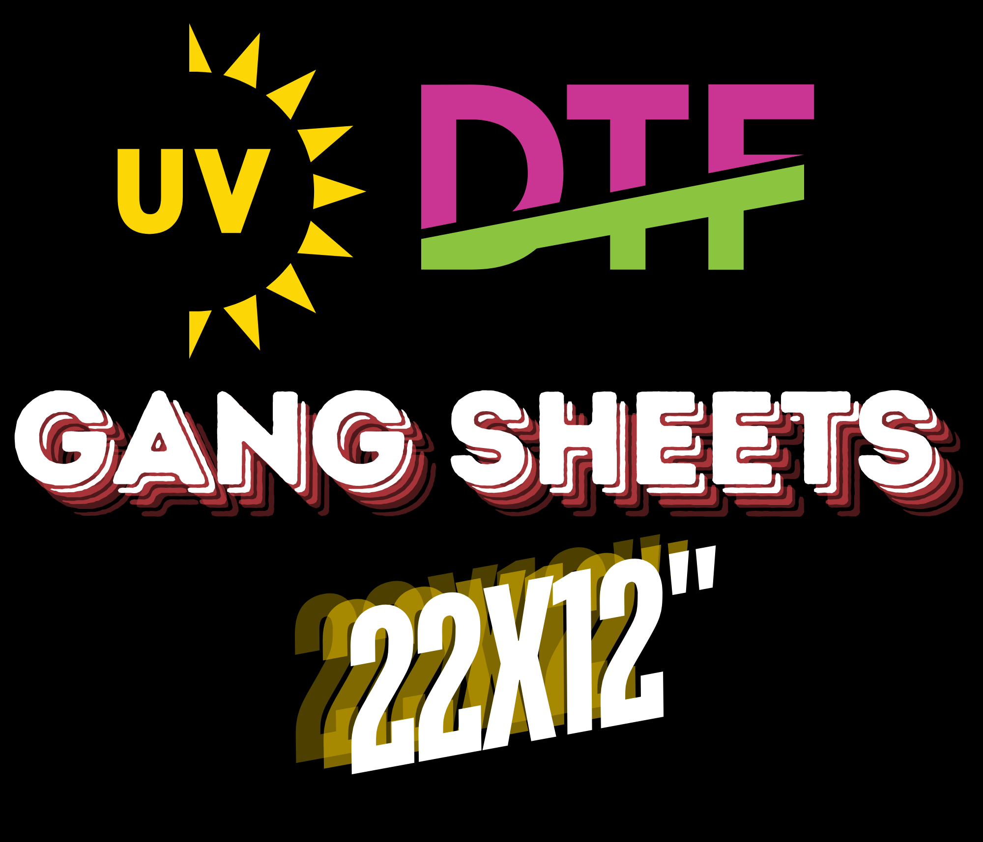 UV DTF Transfer Gang Sheets