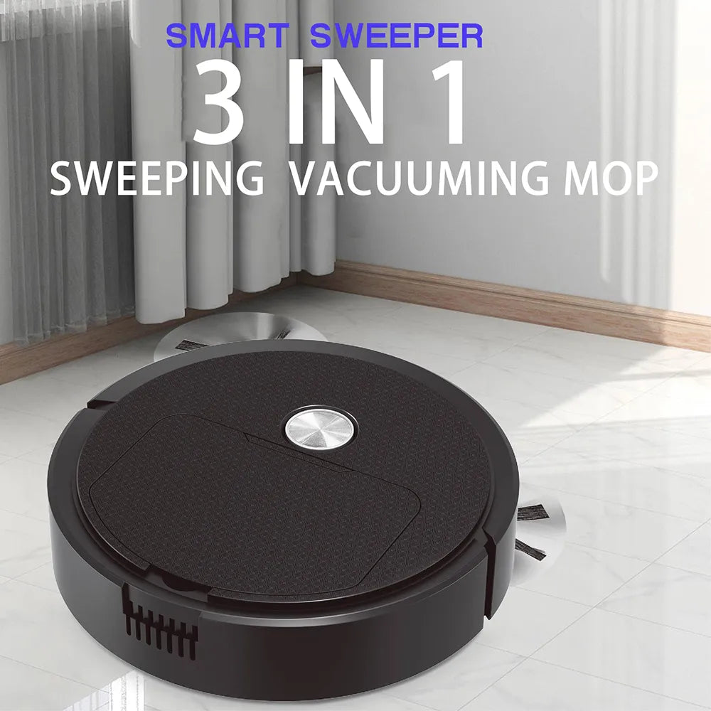 3-in-1 Smart Home Mini Sweeping Robot: Sweeper & Vacuum Combo