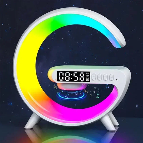 Wireless Charger Station Multifunction RGB Desk Lamp Alarm Clock