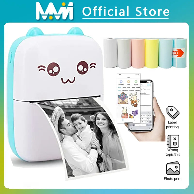 Wireless Portable Mini Thermal Printer for Photos, Labels, Memos