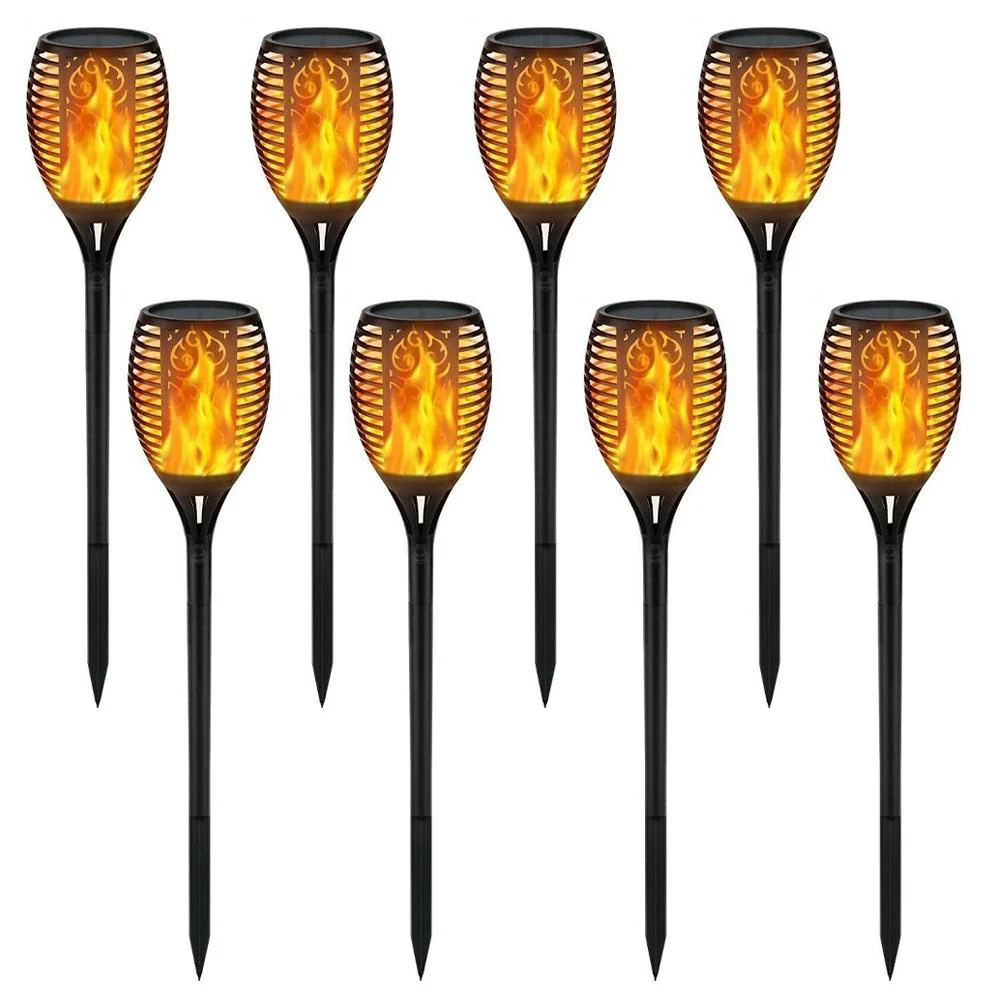 Outdoor Waterproof Solar Torch Lights: 33 LED Small Flame Effect