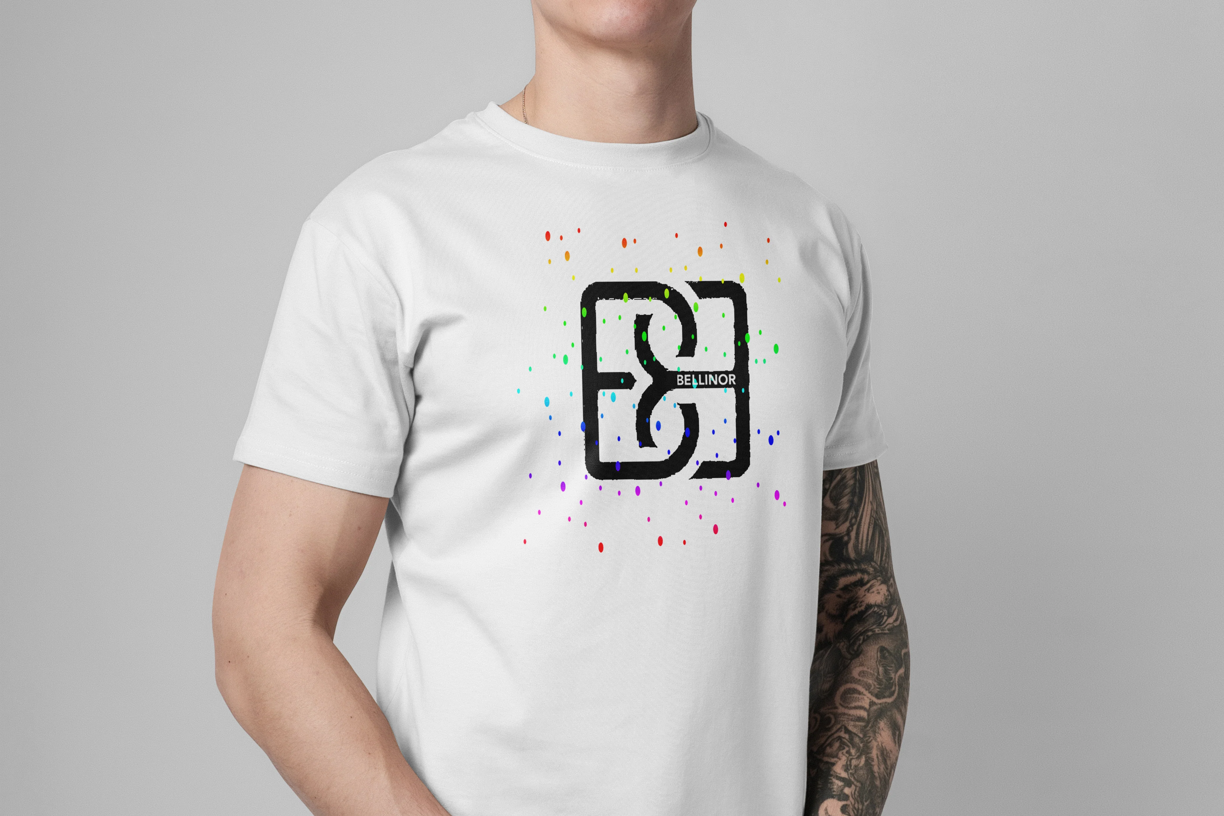 Bellinor Splatterd Logo Crewneck T-shirt