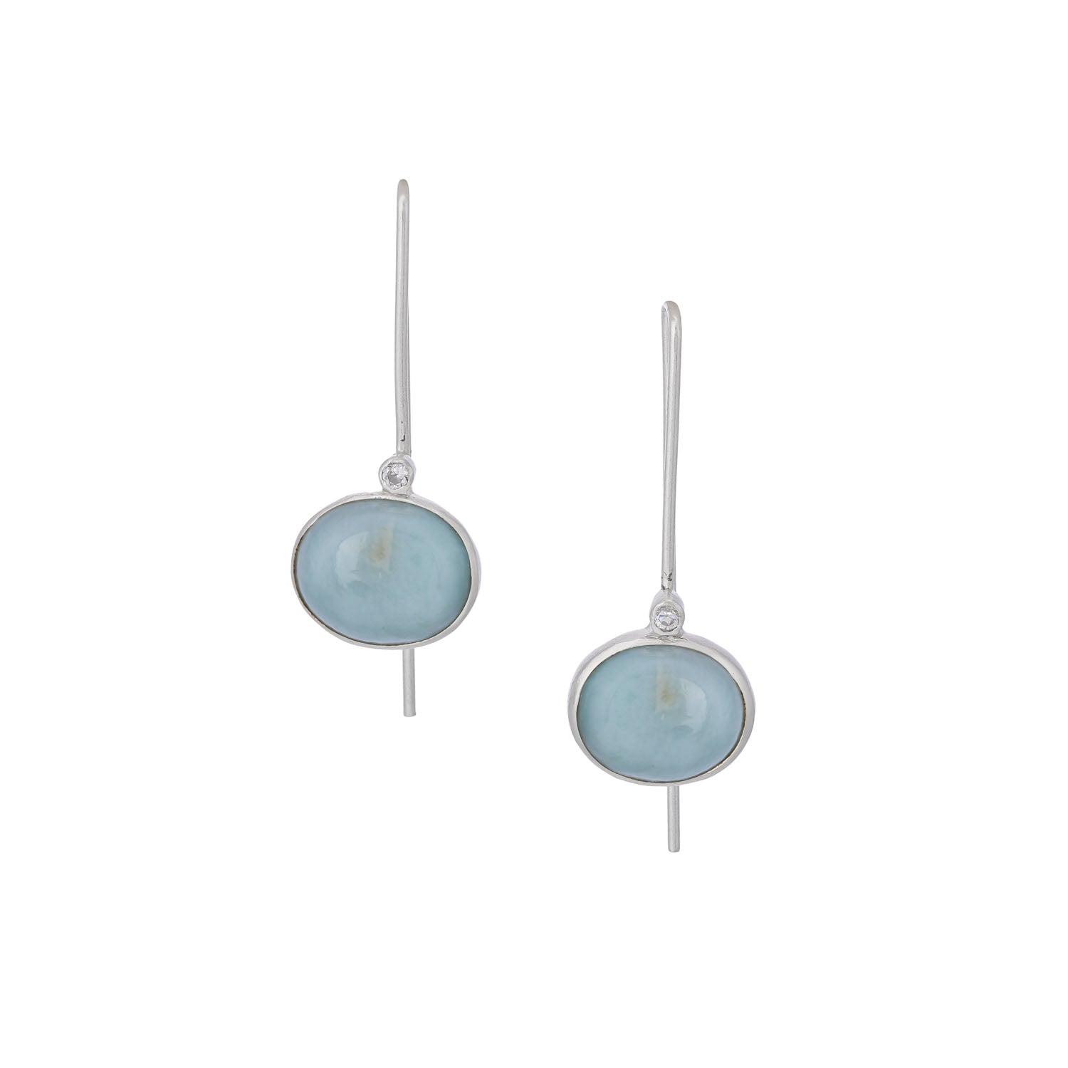 Rambha Earrings Larimar Silver