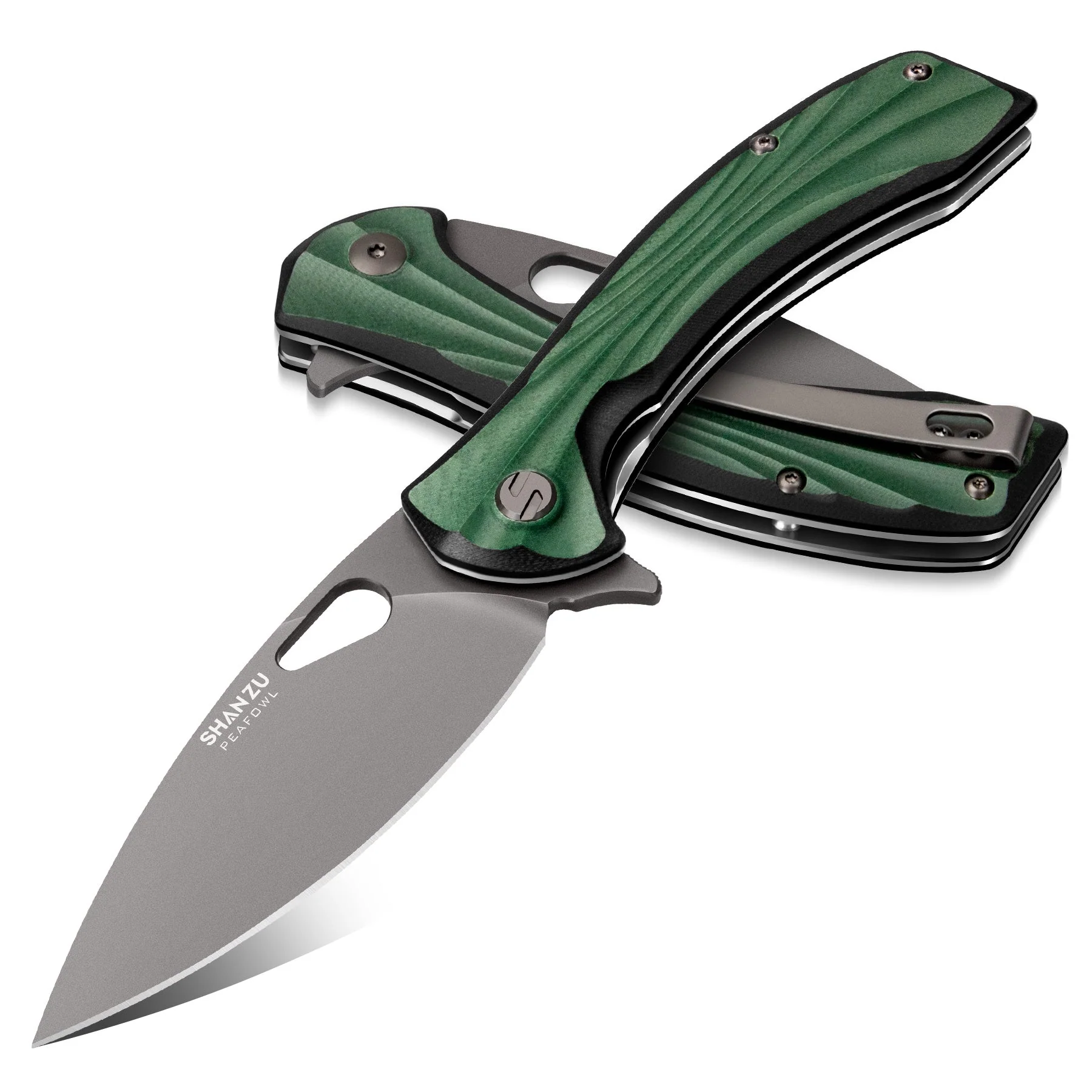 Green Peafowl | Liner Lock Knife | 7.80” ZDF905 Blade & G10 Handle