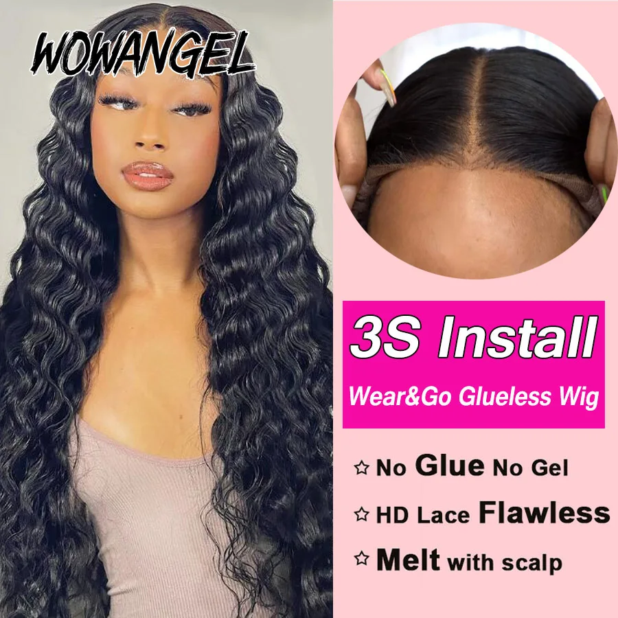 250% Loose Deep Wigs Glueless Wig Invisible 5x5 HD Lace Closure Wig 30 inch Melt Skins Human Hair Wigs Ready to Go Wig For Woman