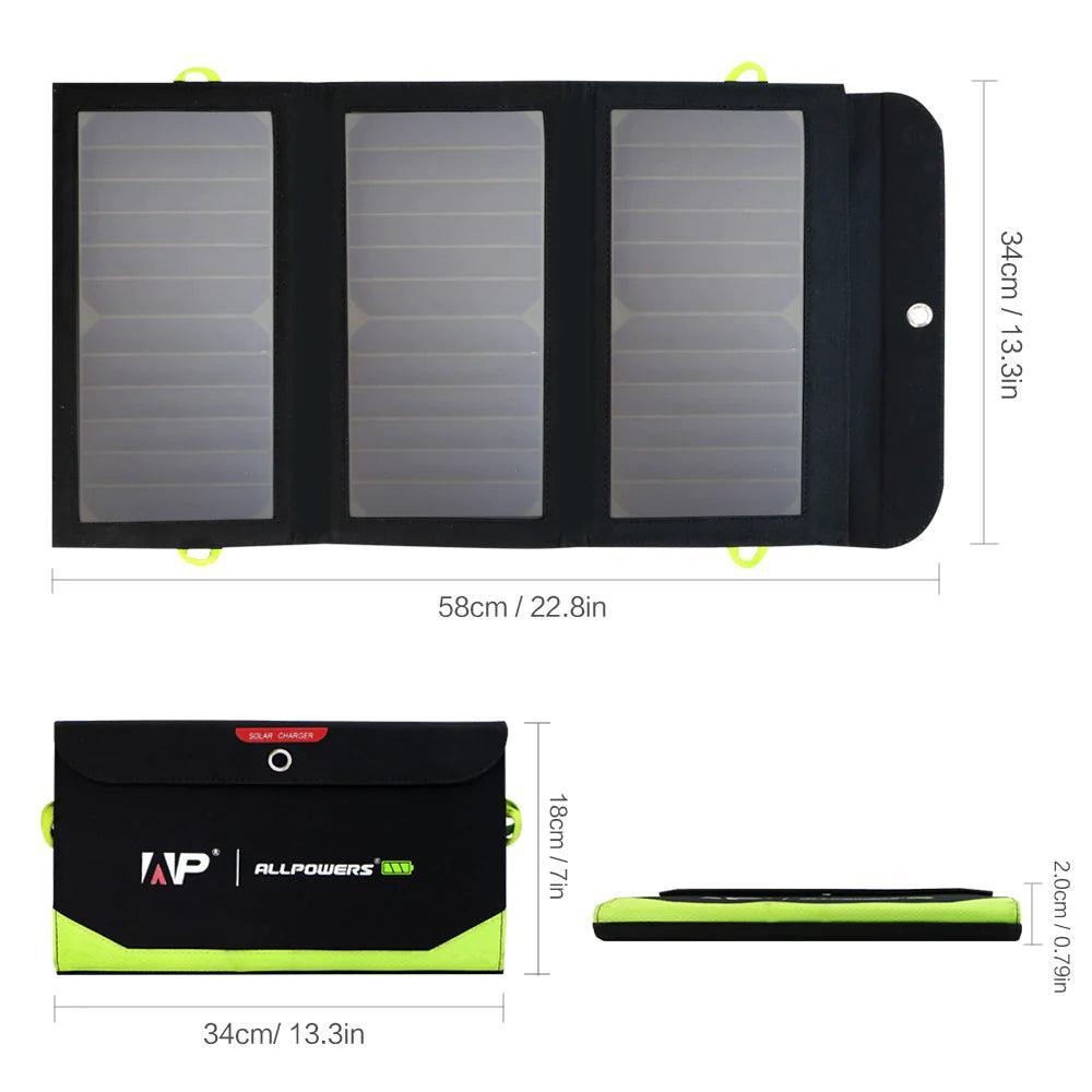 ALLPOWERS 5V 21W Portable Solar Panel Built-in 10000mAh Battery SP002