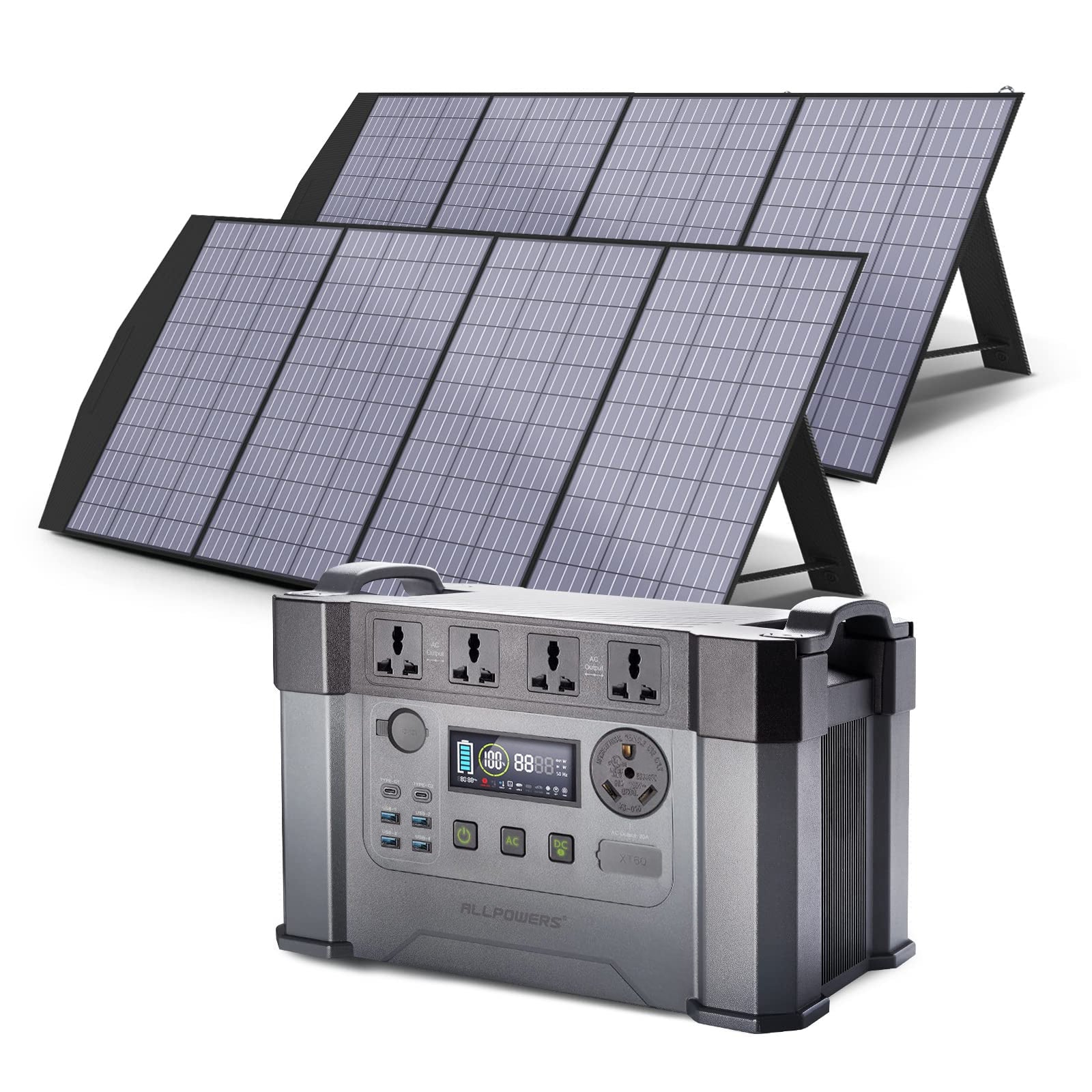 ALLPOWERS Solar Generator 2400W (S2000 Pro + SP033 200W Solar Panel)
