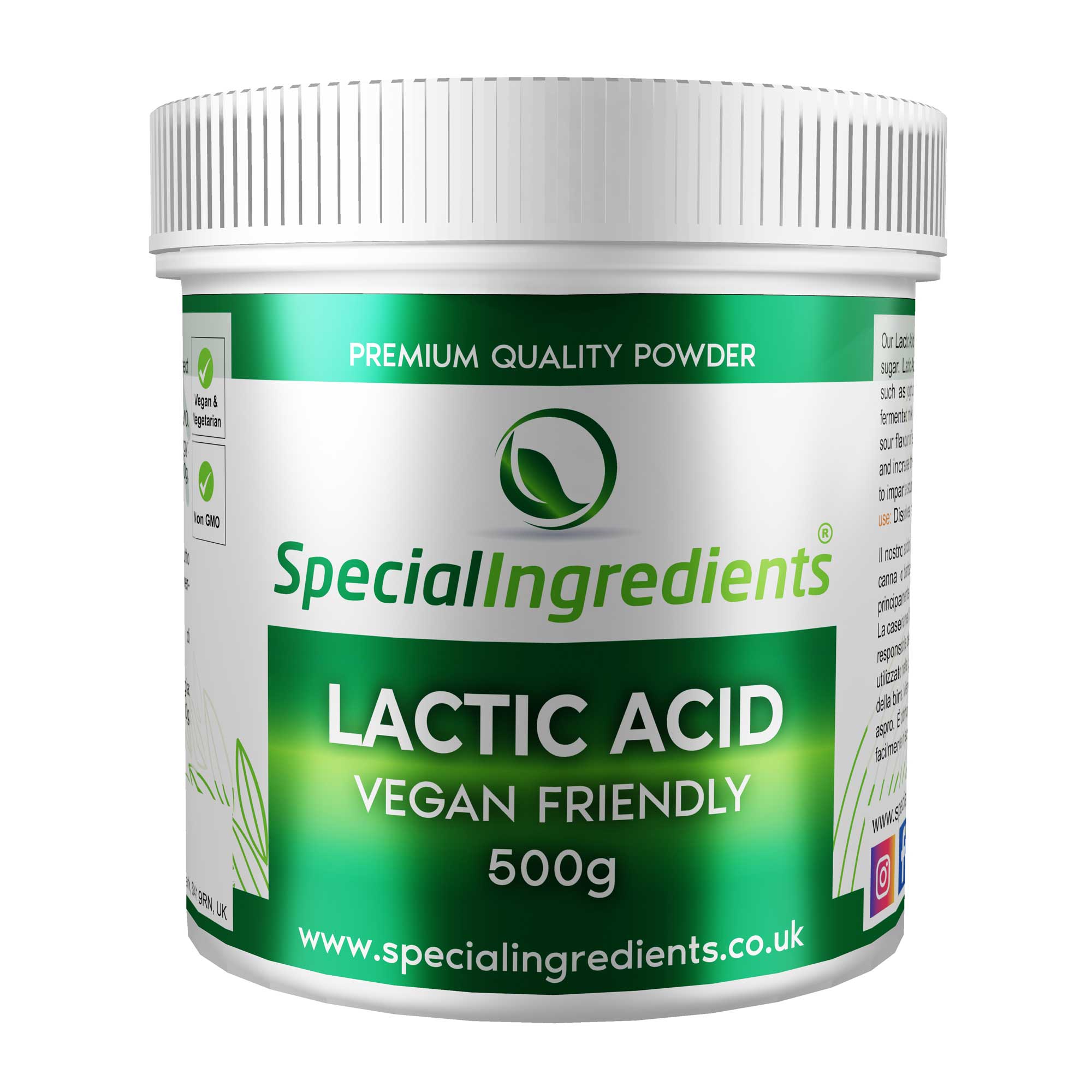 Lactic Acid Powder ( Vegan friendly ) 500g