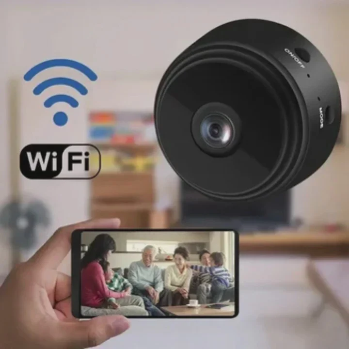 Mini Camêra Espia Wifi Com Sensor e Visão Noturna c/ Som