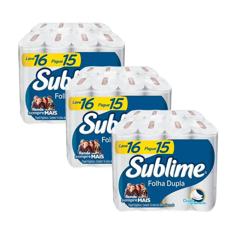 Papel Higiênico Folha Dupla Sublime 48 Rolos