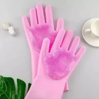 Silicone Dishwash scubber dish wash Rubber gloves