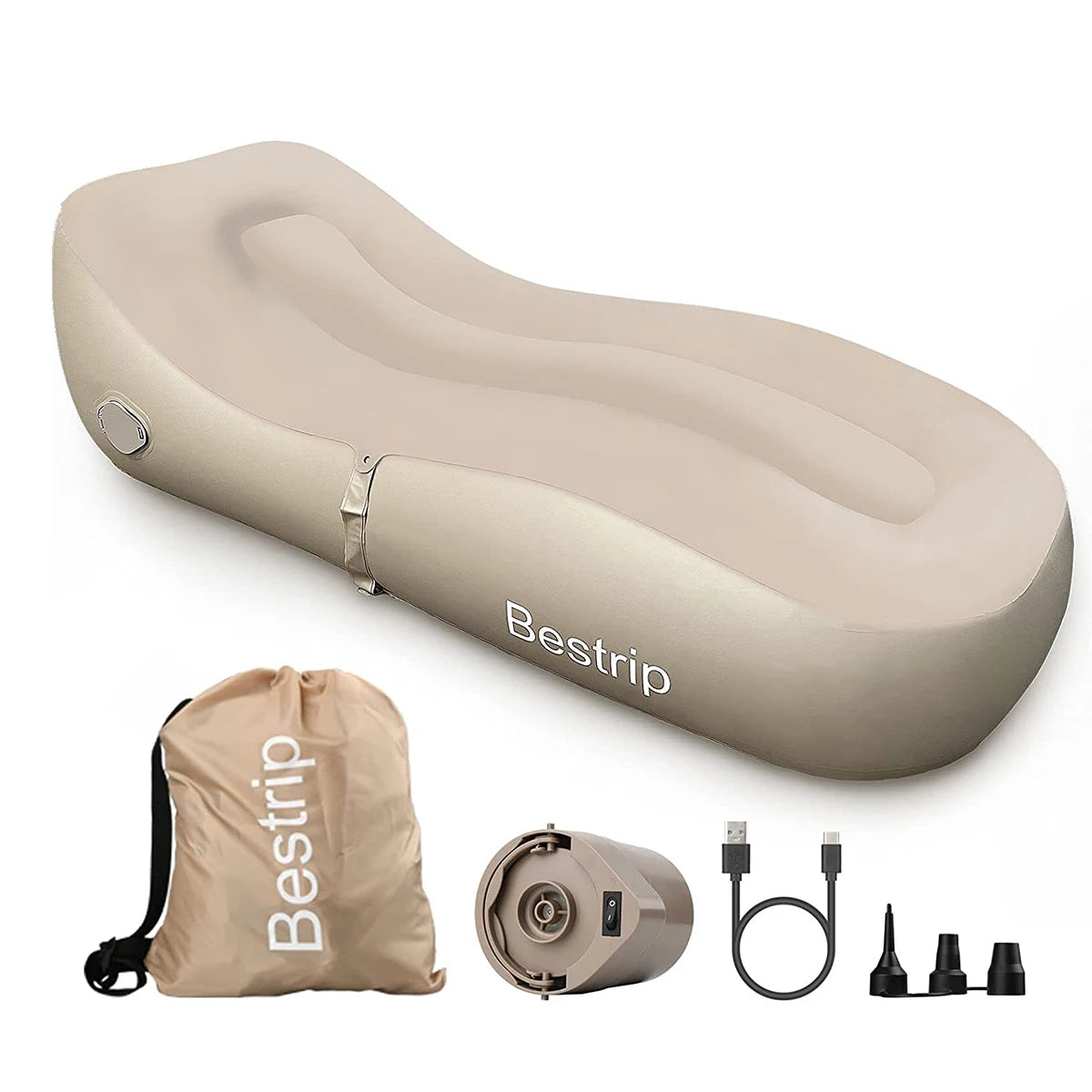 Bestrip Inflatable Couch, Air Mattress Sofa Bed Camping Air Chair