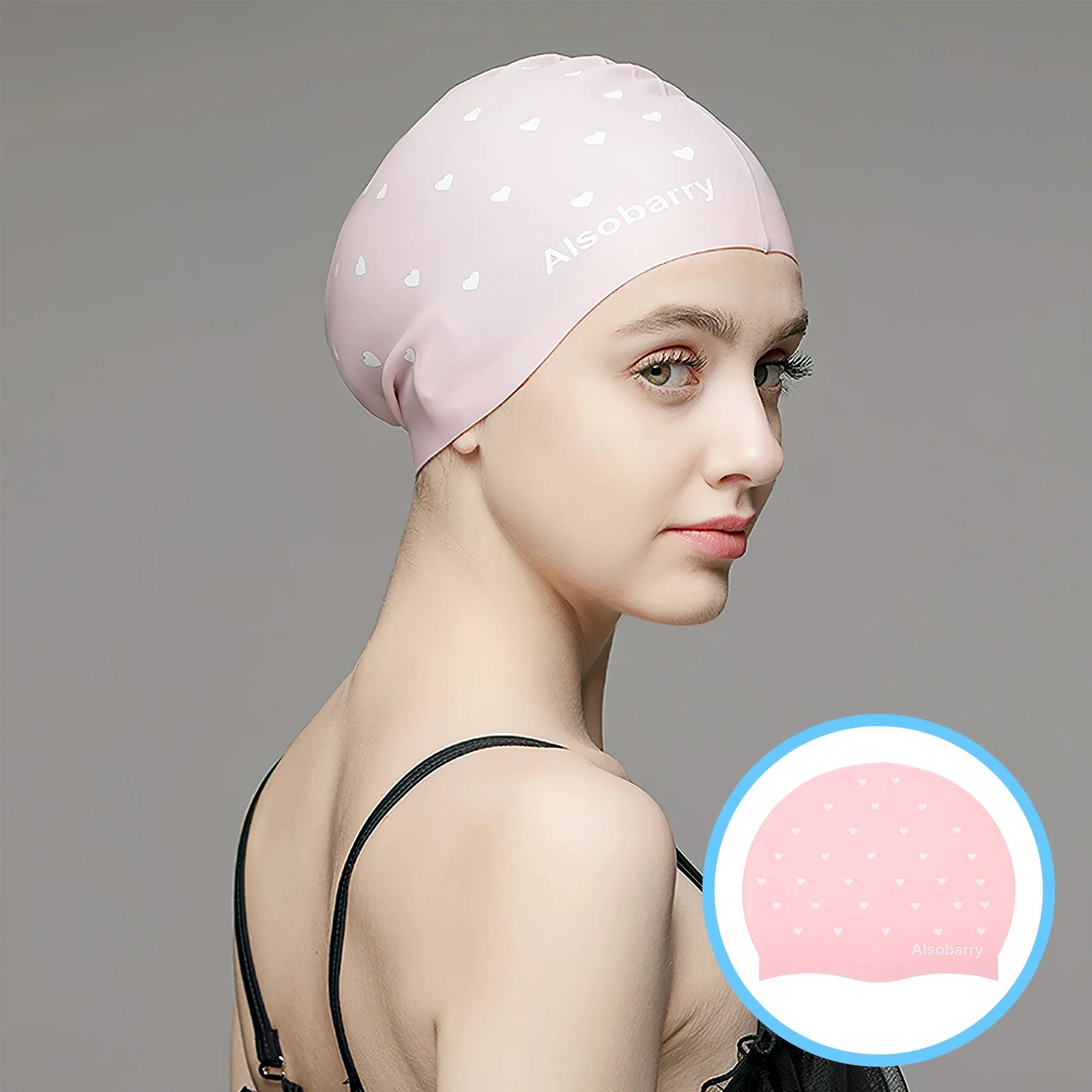 Heart Pattern Silicone Swimming Elastic Waterproof Swim Pool