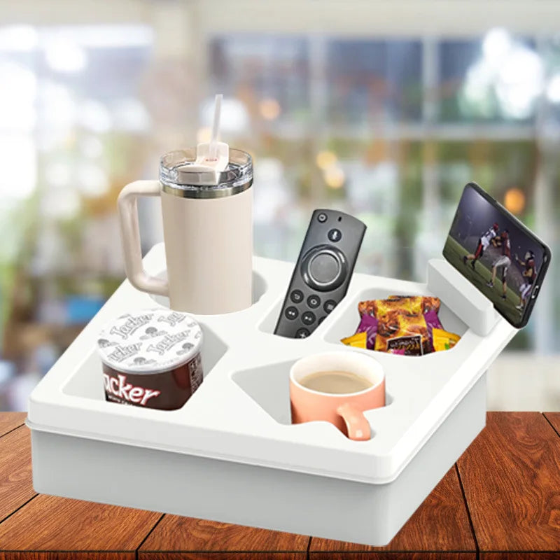 Foldable Multifunctional Remote Control Holder Snack Tray