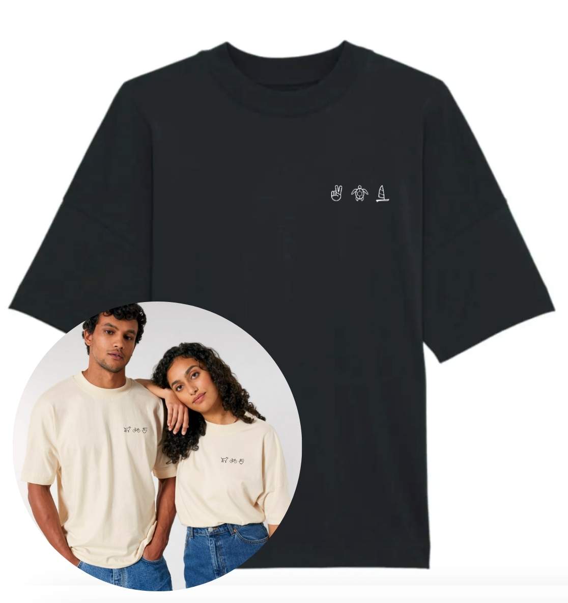 Personaliertes Premium Oversized T-Shirt aus Bio-Baumwolle (Unisex)