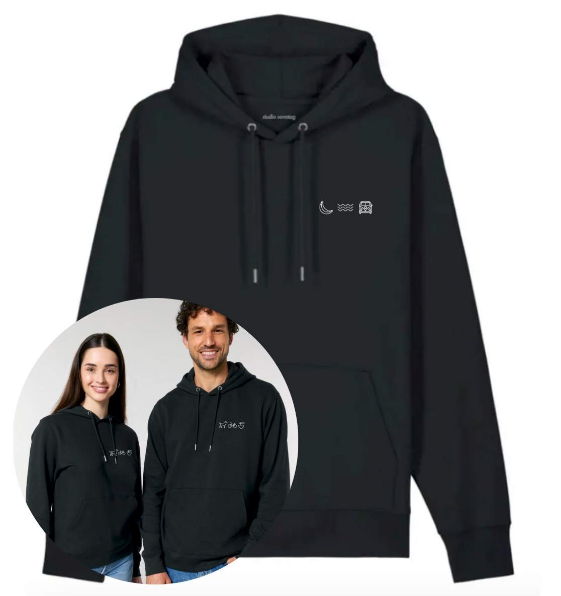 Personalierter Premium Hoodie aus Bio-Baumwolle (Unisex)