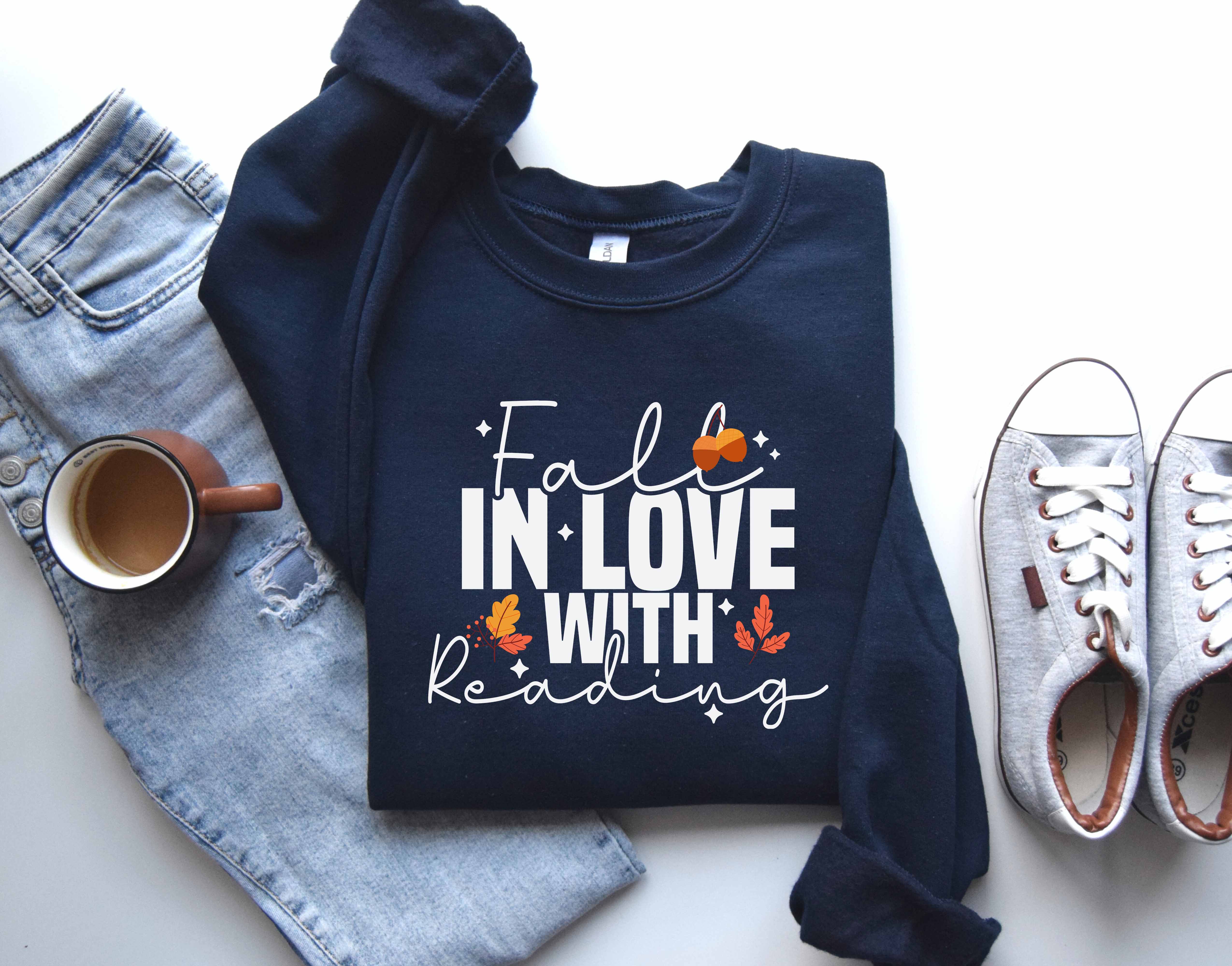 Fall In Love With Reading Sweatshirt