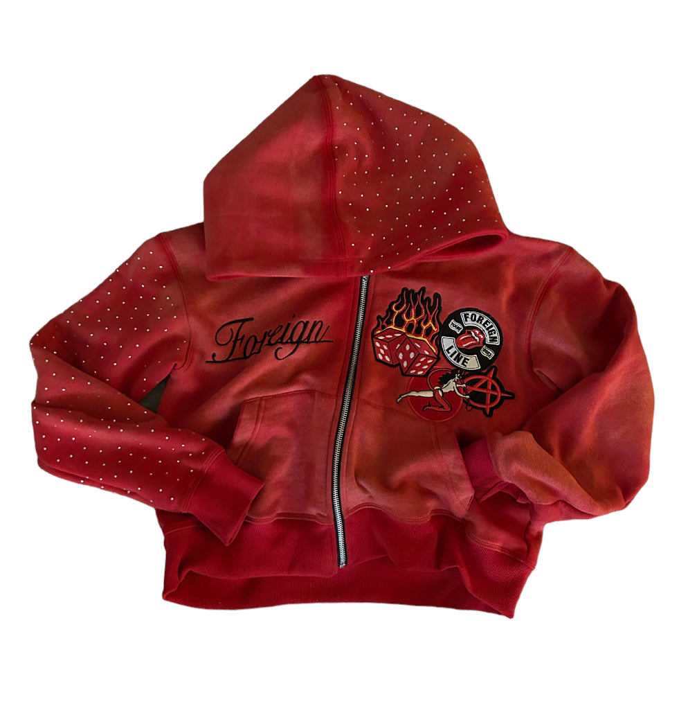 RHINESTONE HOODIES