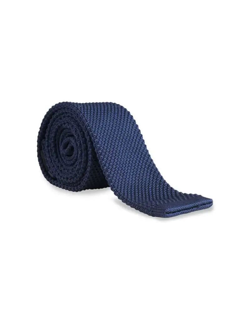 Stropdas navy gebreid - Garrison Limited navy blue