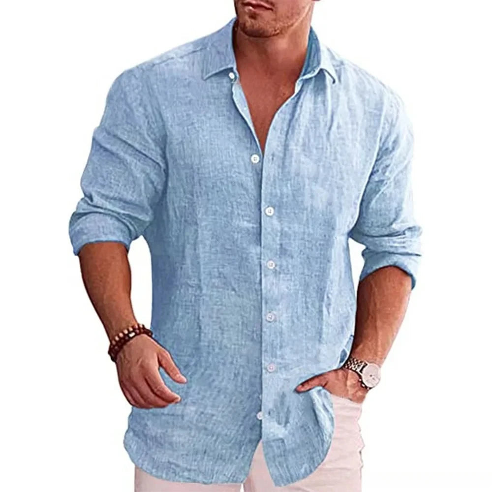 Cotton LinenLong Sleeve Shirt