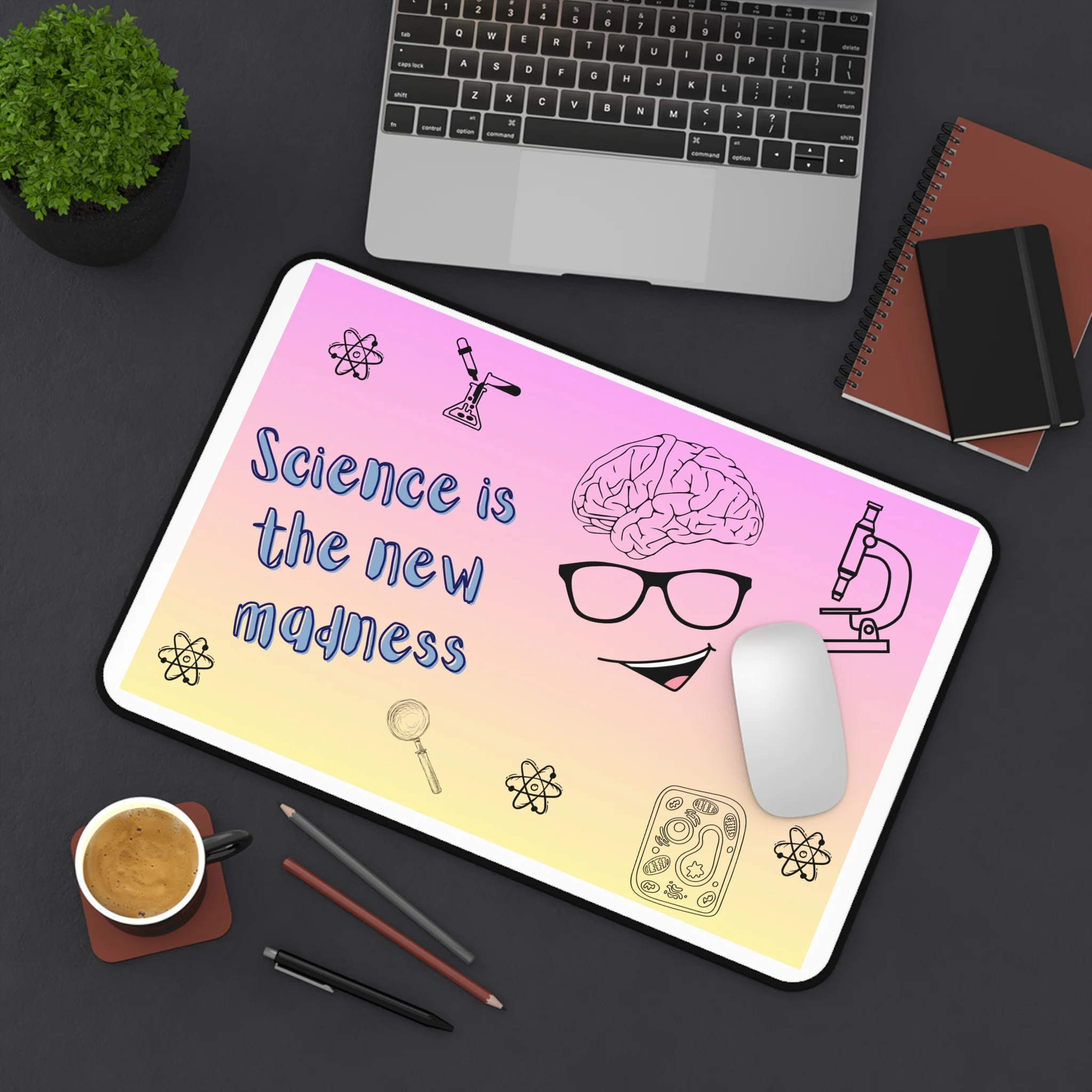 Bright positive energetic Desk Mat