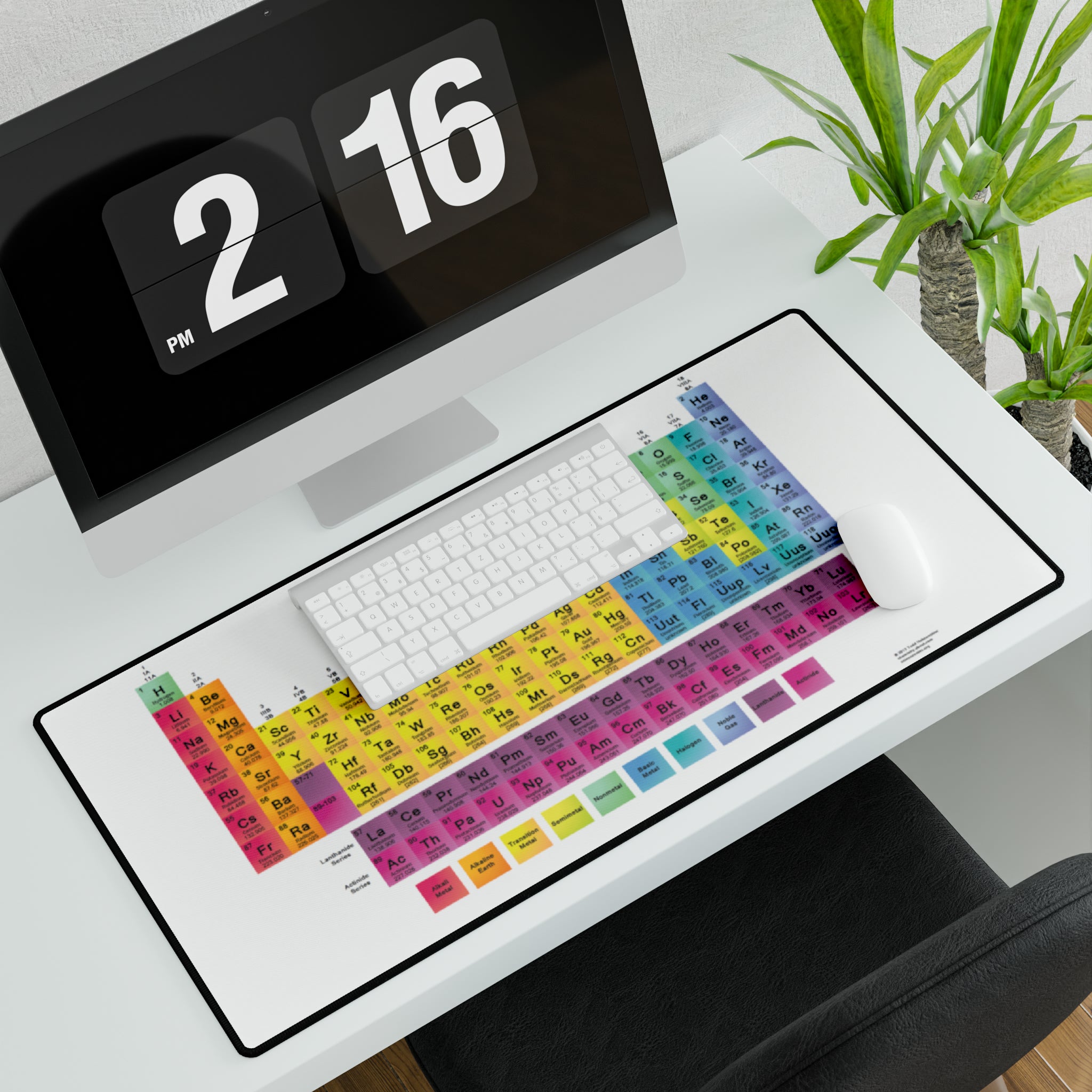 Periodic table desk mat