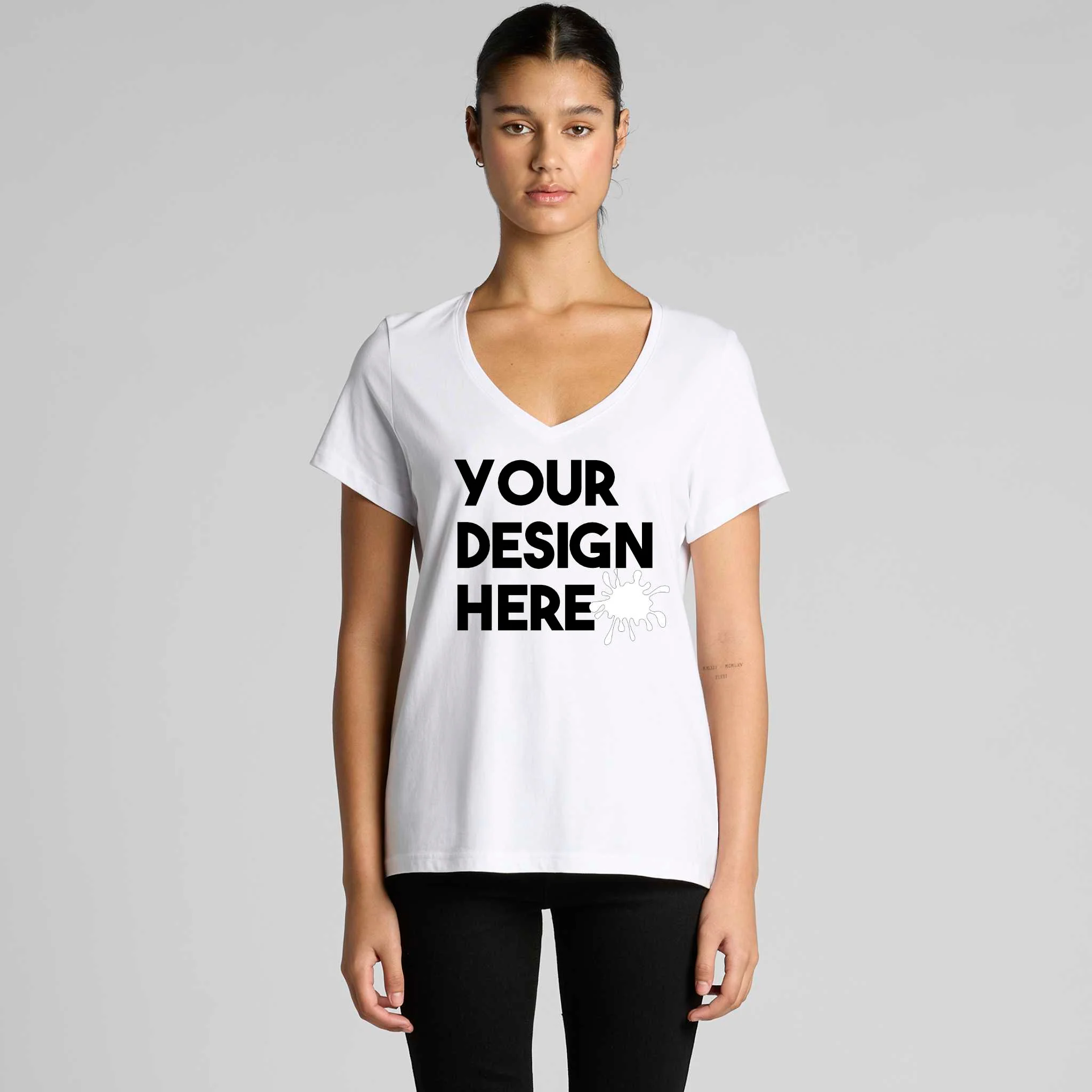WOMENS V NECK T SHIRT
