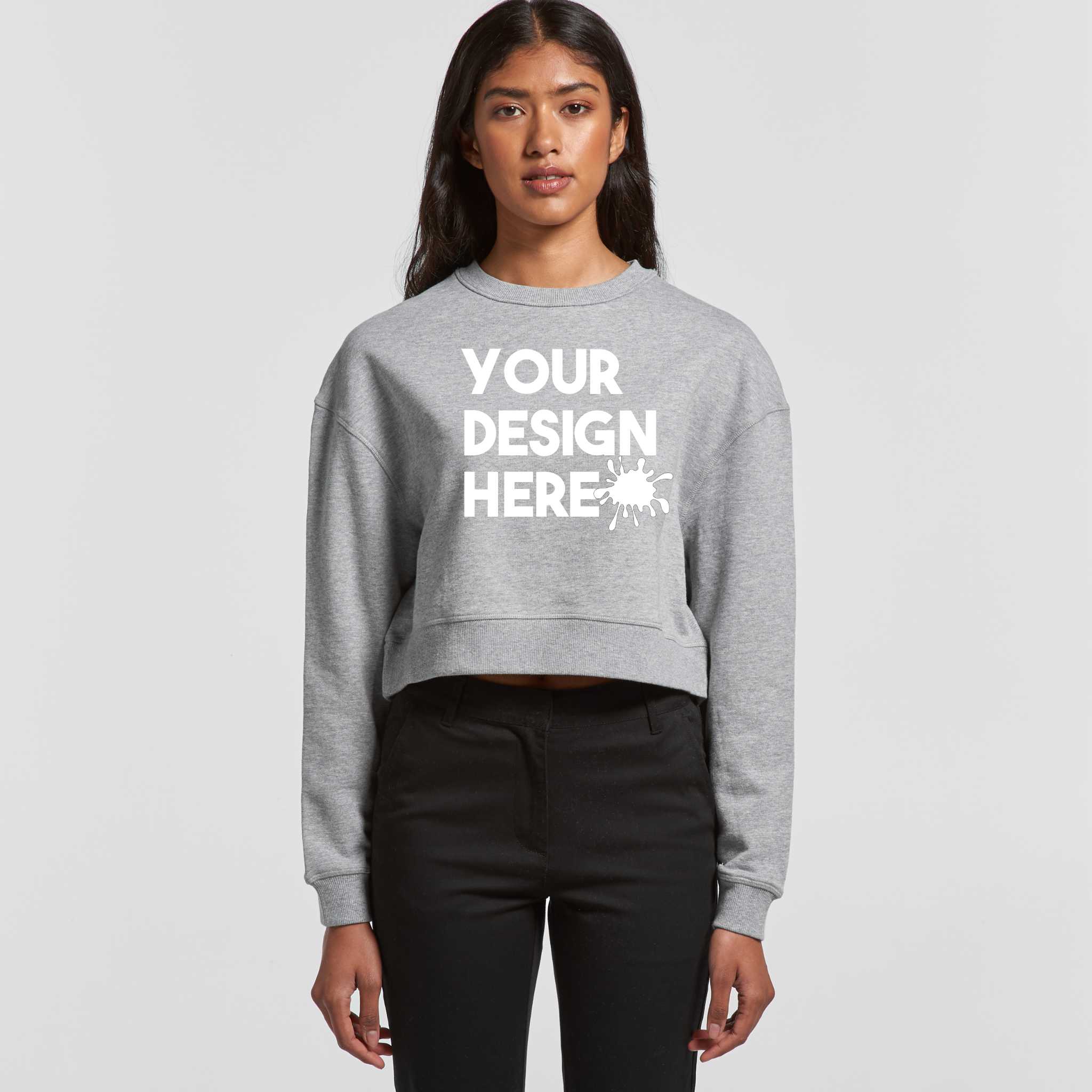 WOMENS CROPPED CREWNECK SWEATSHIRT