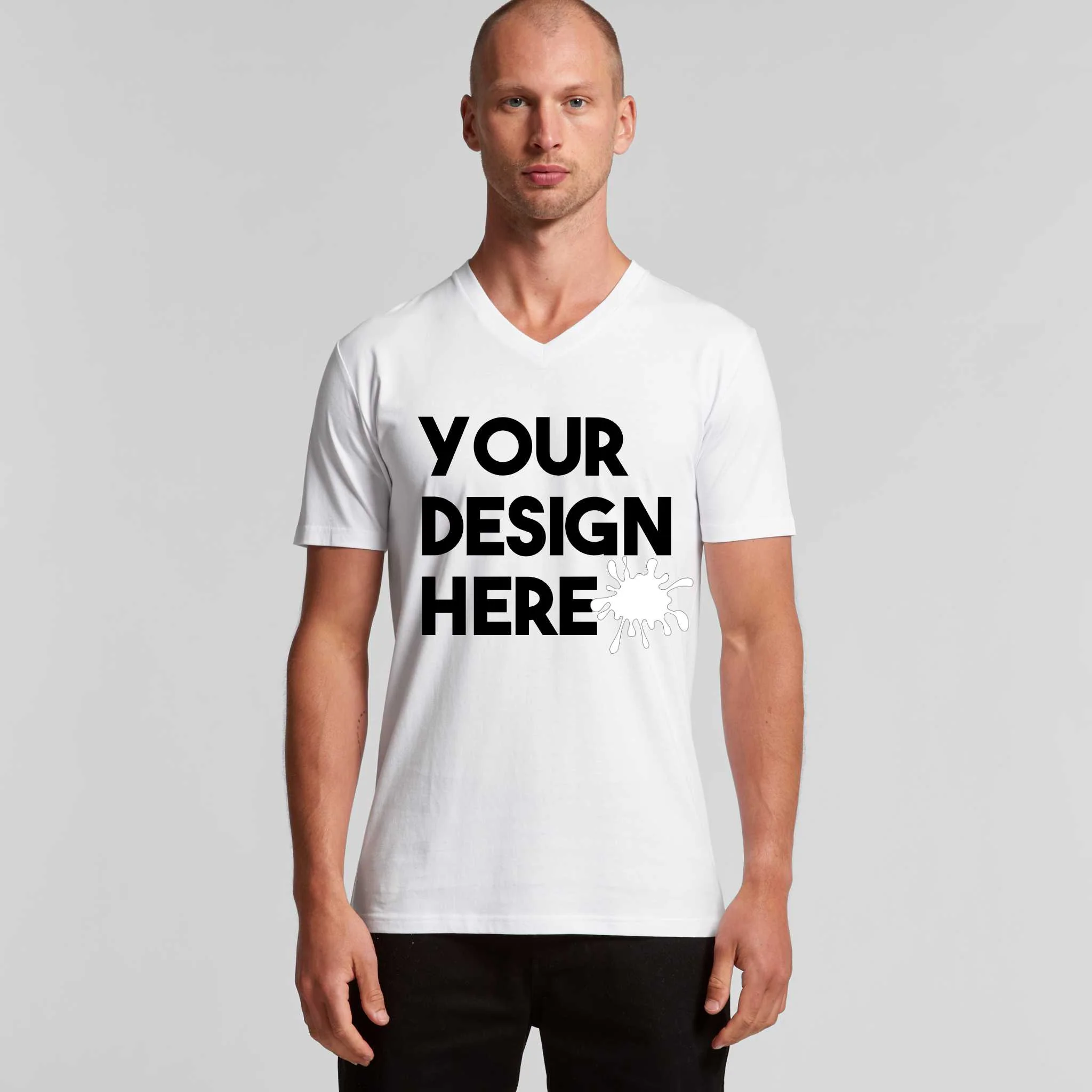 MENS V NECK T SHIRT