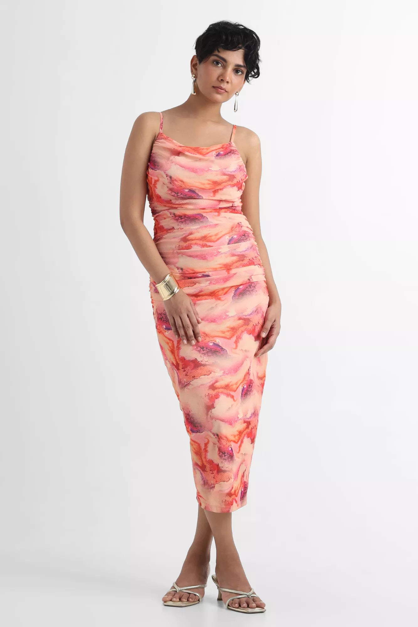 Strappy Midi Body-Con Dress