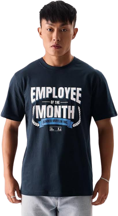 "Premium Quality Black Cotton 'Employee of the Month' YouWe Fashion T-Shirt - Ideal Recognition for Best Employees | SEO-Optimized"