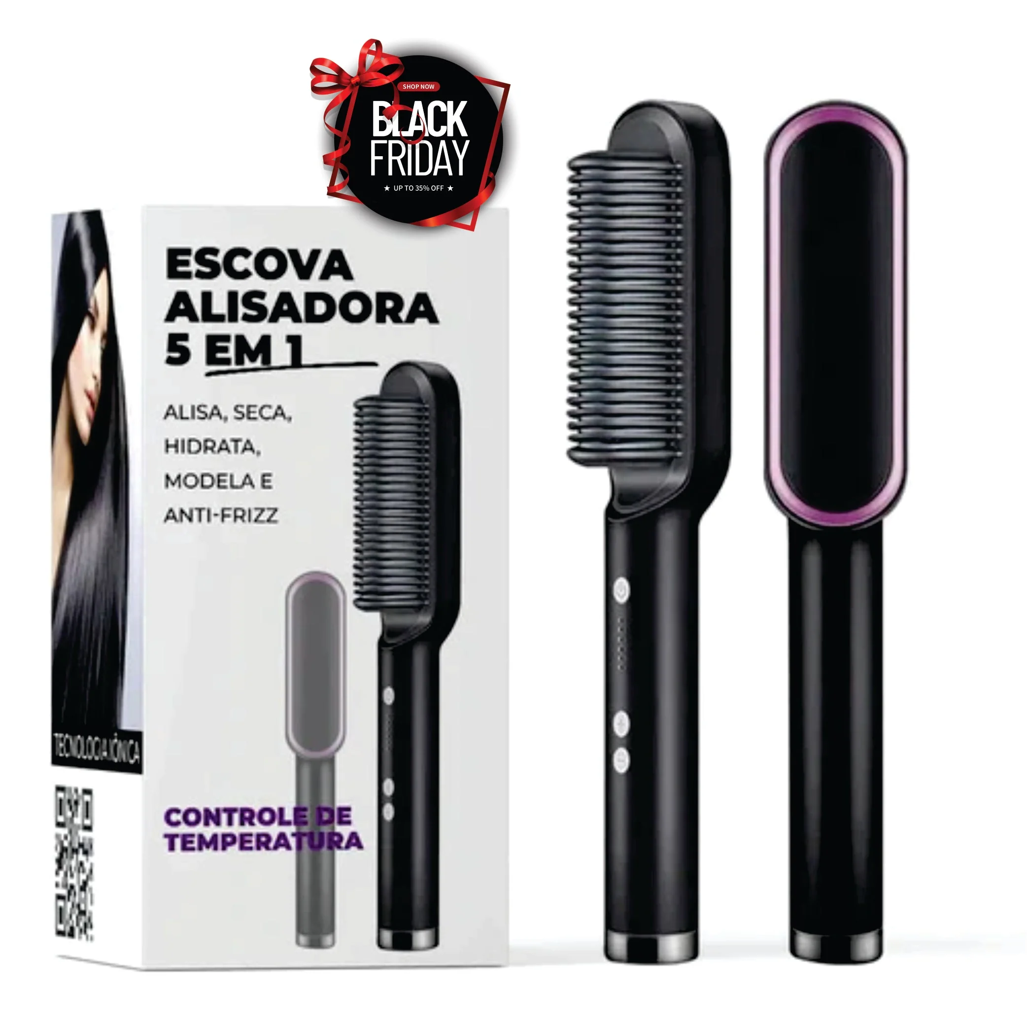 Escova Quente Alisadora - Liso Perfeito