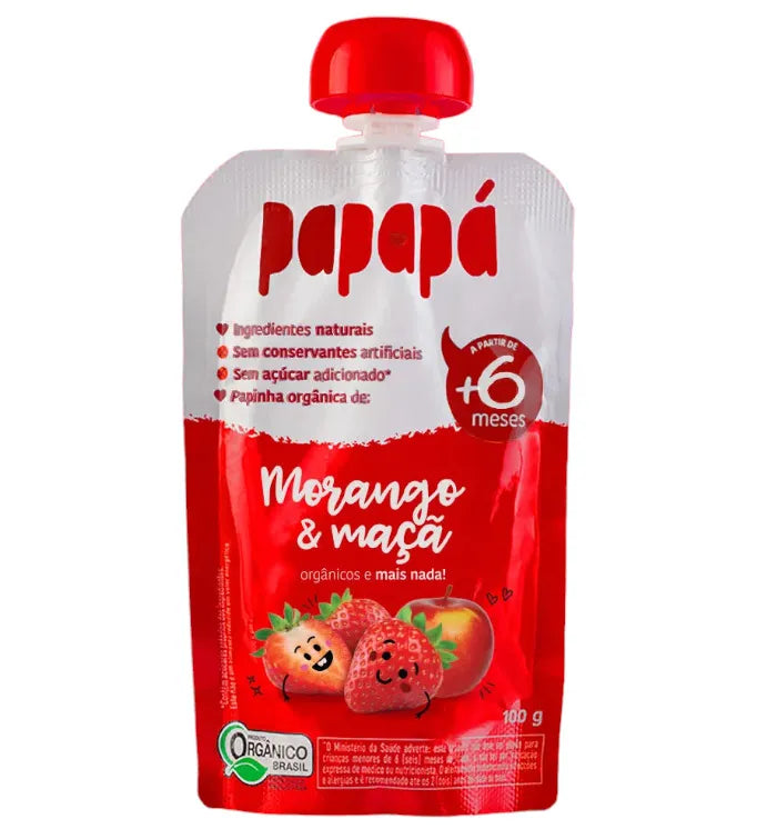 Papinha de Morango e Maçã Orgânico 100g Papapá