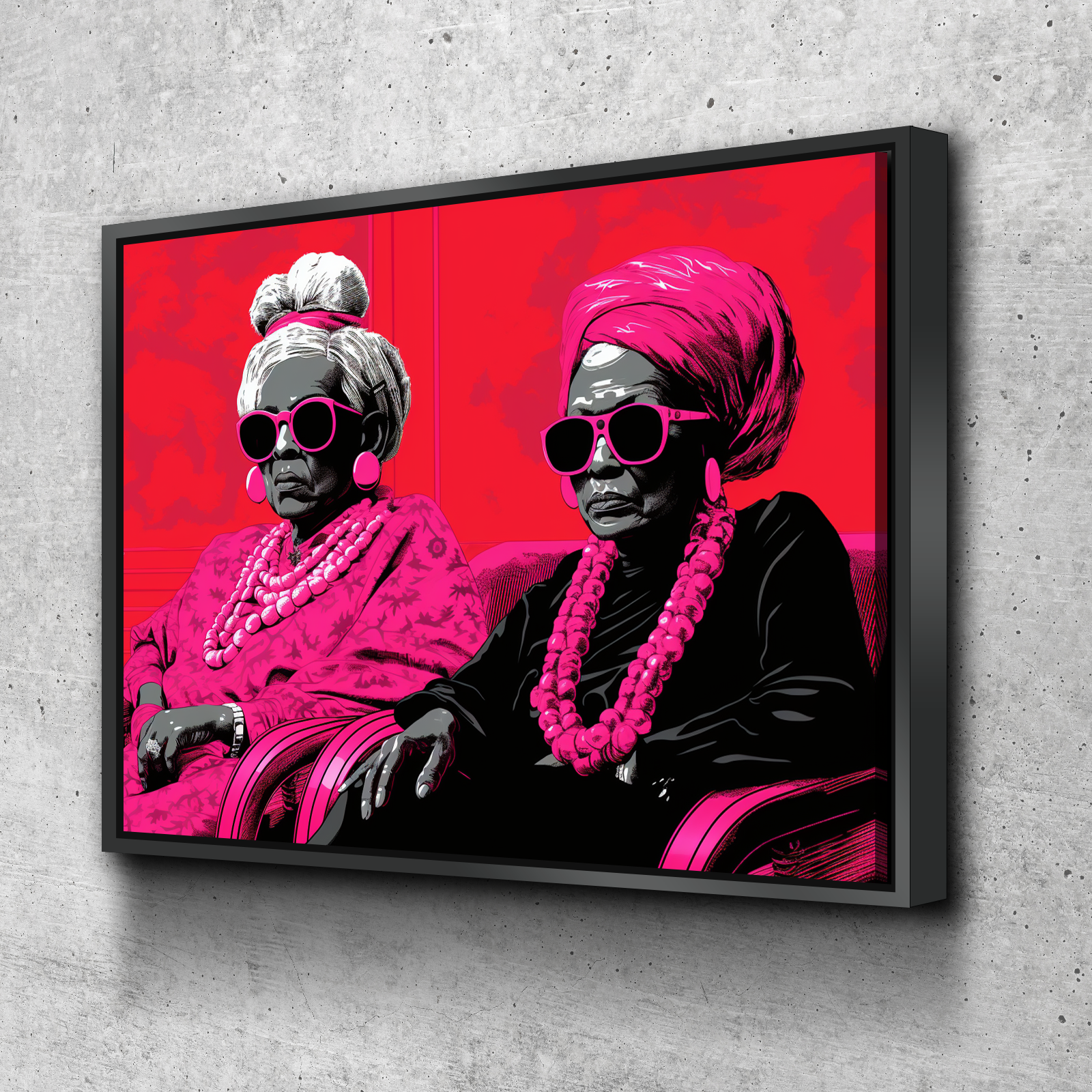 African American Wall Art | African Canvas Art | Canvas Wall Art | Your Cool Grannies Black History Month Canvas Art v5