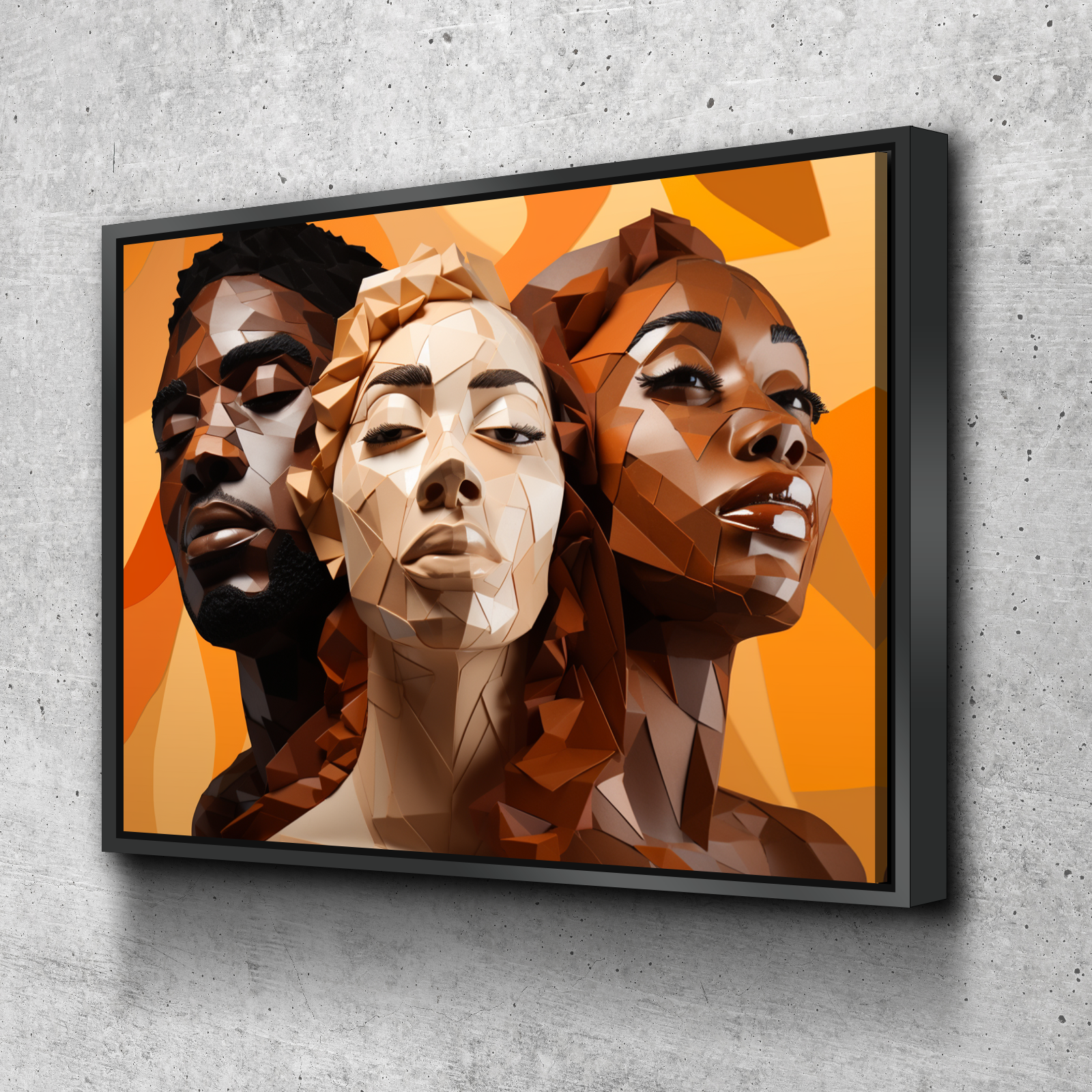 African American Wall Art | African Canvas Art | Canvas Wall Art | Black History Month Faces Canvas Art v8