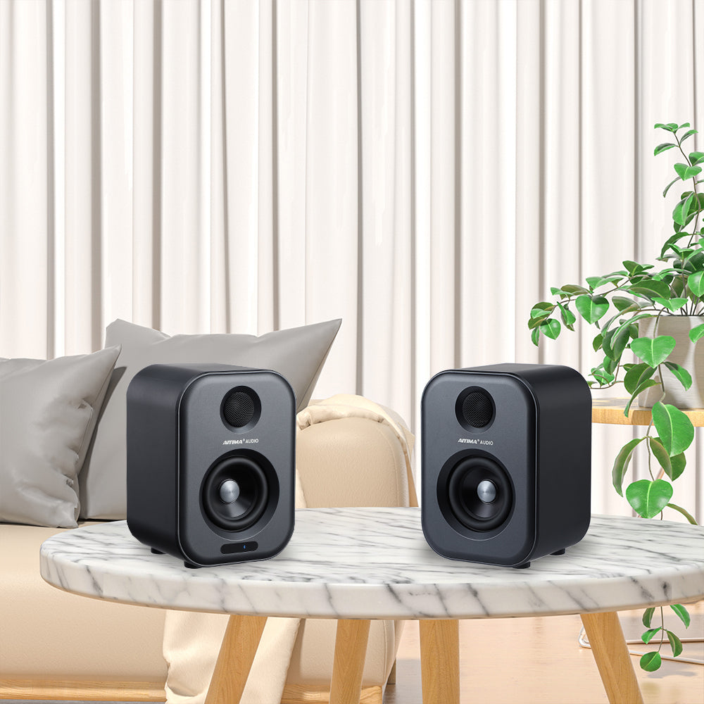 Studio-Grade Monitors/ Speakers - 80W - Bluetooth or Included RCA Cable / RCA to Aux Cable